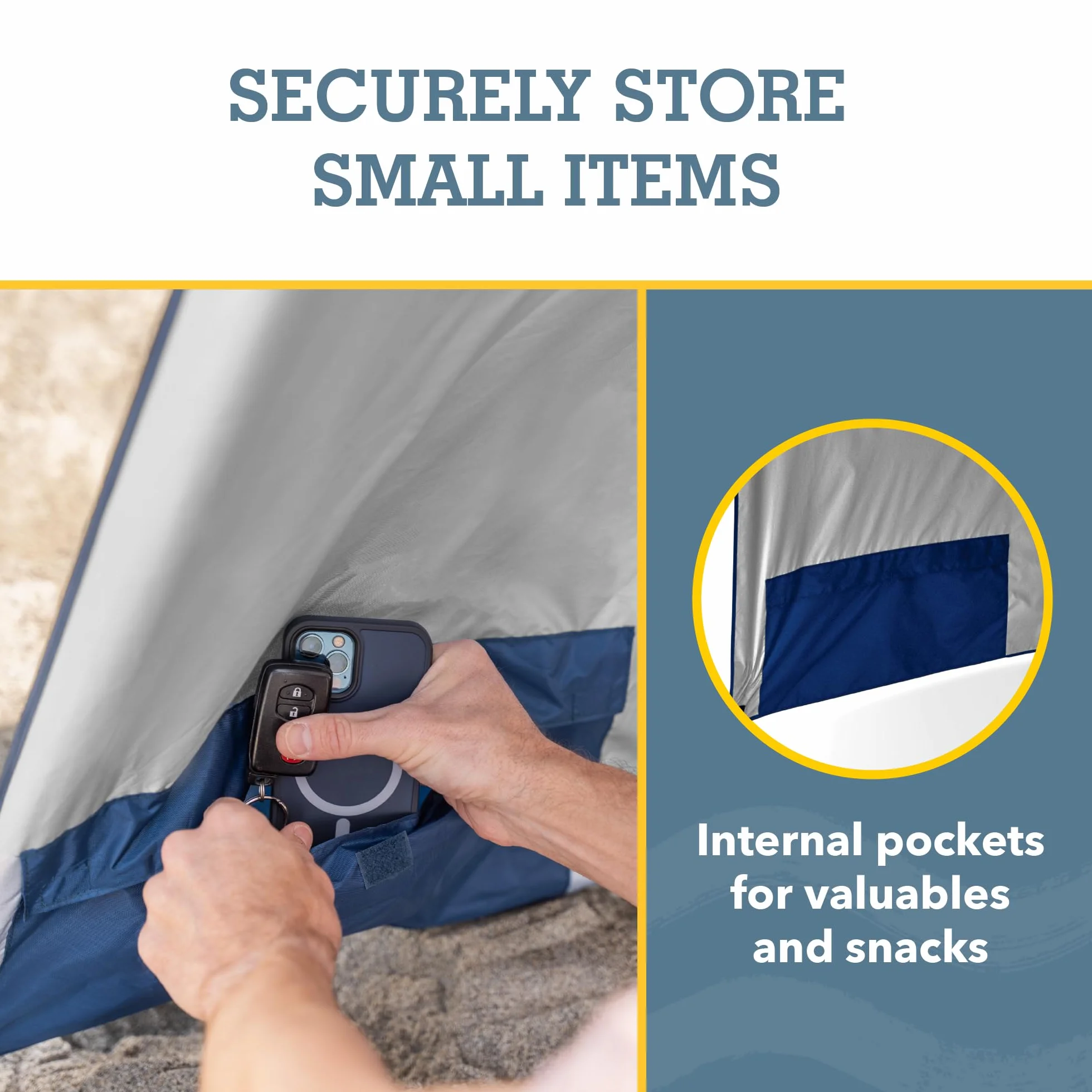 Sport-Brella Premiere UPF 50+ Umbrella Shelter for Sun and Rain Protection (8-Foot), Premiere Blue