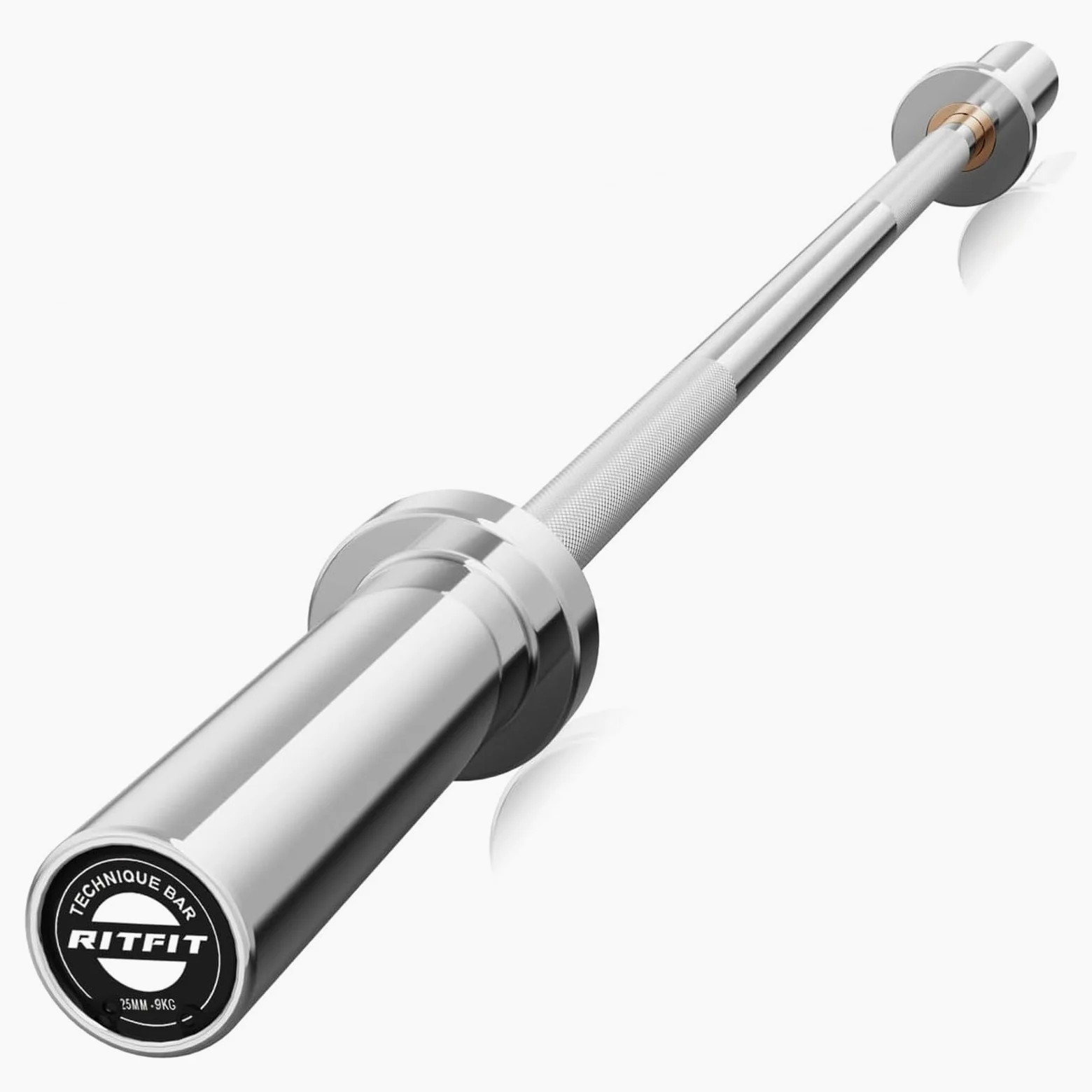 RitFit Olympia - Bilanciere lungo da 50 mm, 120/150/200 cm | Per sollevamento pesi, squat, panca, fitness e sport con pesi