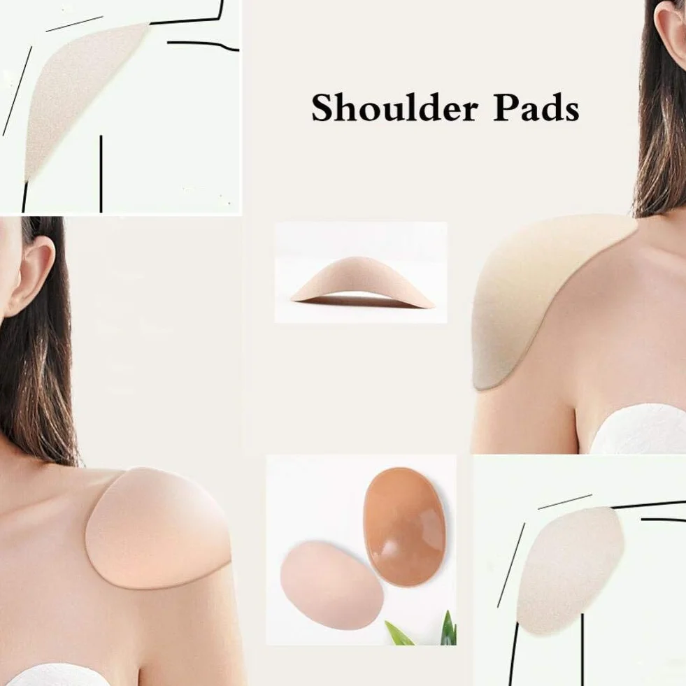 Spalline Coppia Spalla Push-up Pad Morbido Silicone Autoadesivo Spalla Enhancer