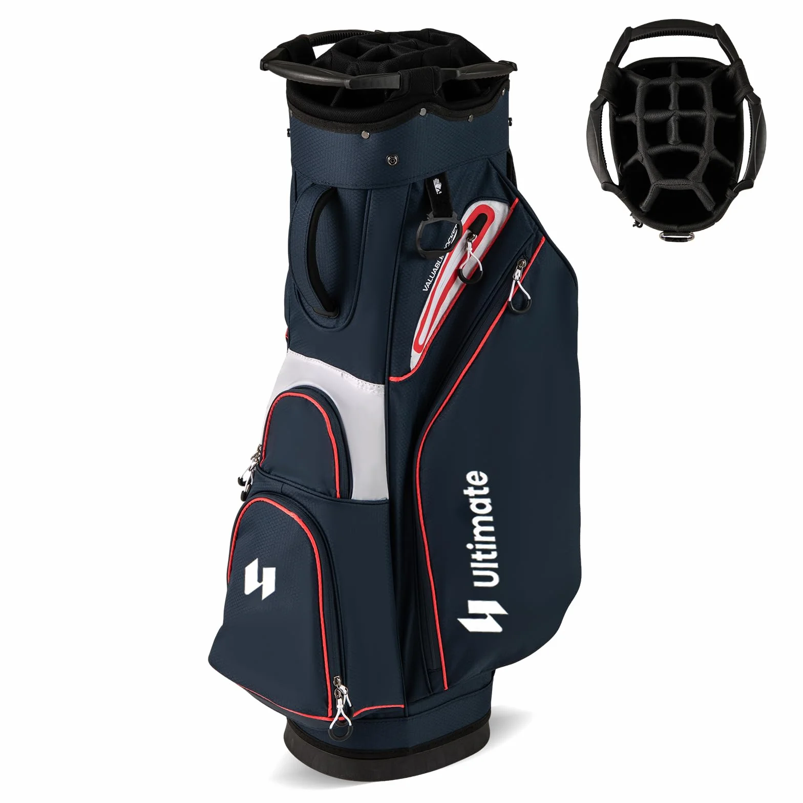 LIFEZEAL Borsa da golf 14 scomparti 6 tasche cappuccio antipioggia tracolla regolabile