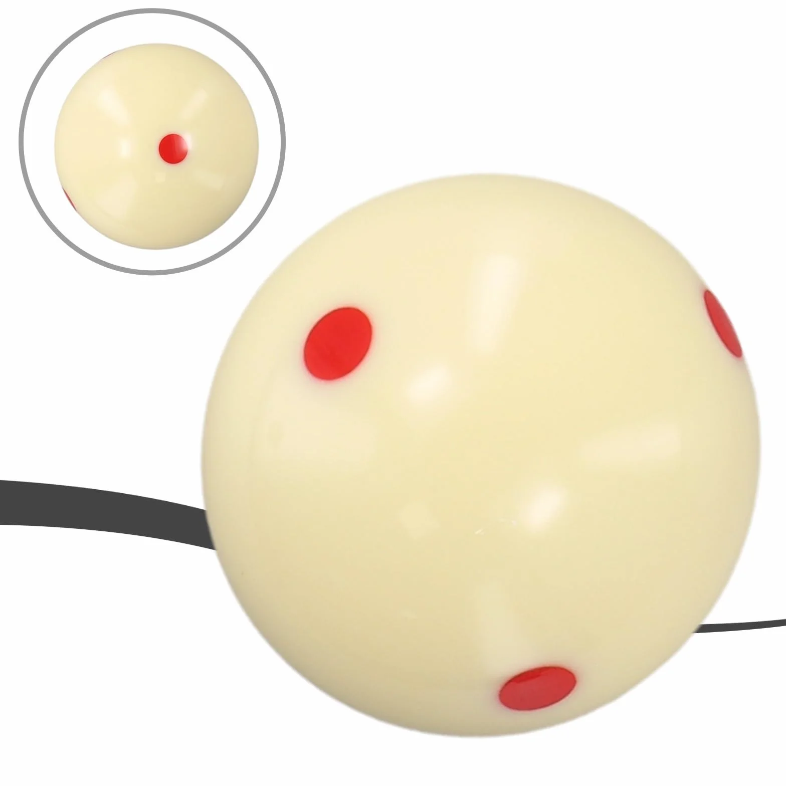 Pallina da allenamento per biliardo, palla rossa 5,7 cm, 6 punti, resina, accessorio per visualizzazione obiettivi