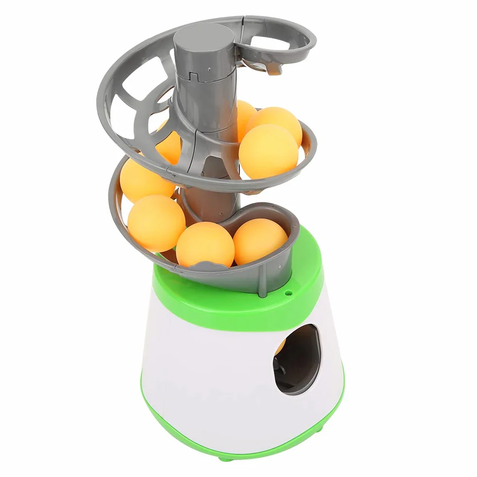 Drfeify Lanciatore Automatico di Palla da Pong, Allenatore di Pong in ABS Durevole Portatile per Principianti