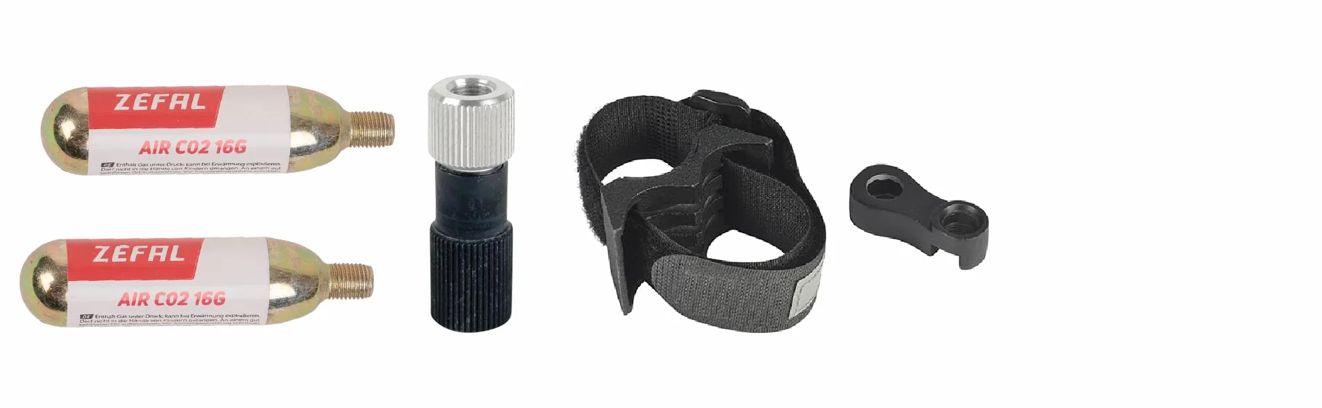 ZEFAL Kit di gonfiaggio CO2 - Gonfiatore EZ Control + 2 cartucce 16g + clip universale