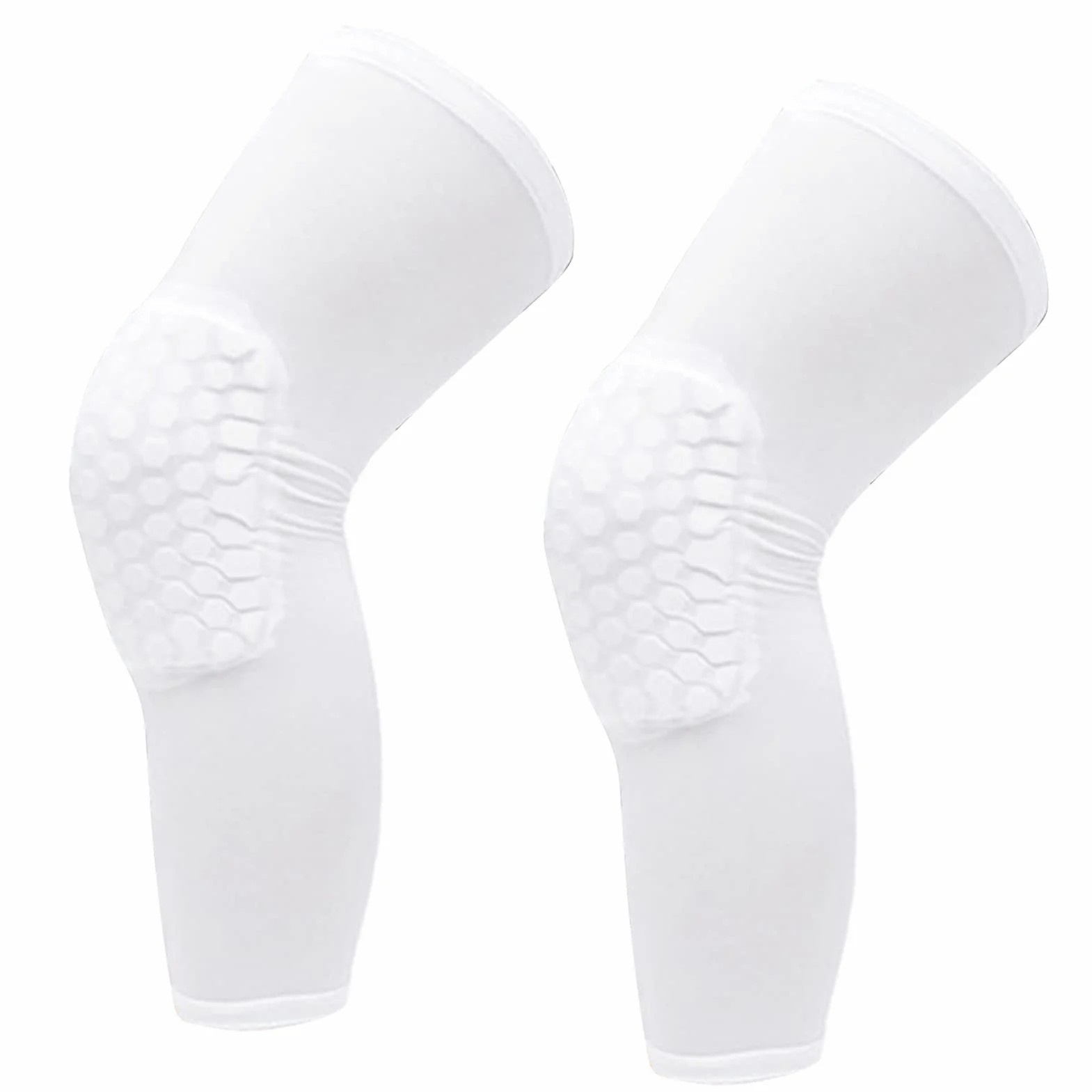 Ginocchiera Unisex a Compressione Anticollisione a Nido d'Ape per Pallacanestro (M 160-175 cm)