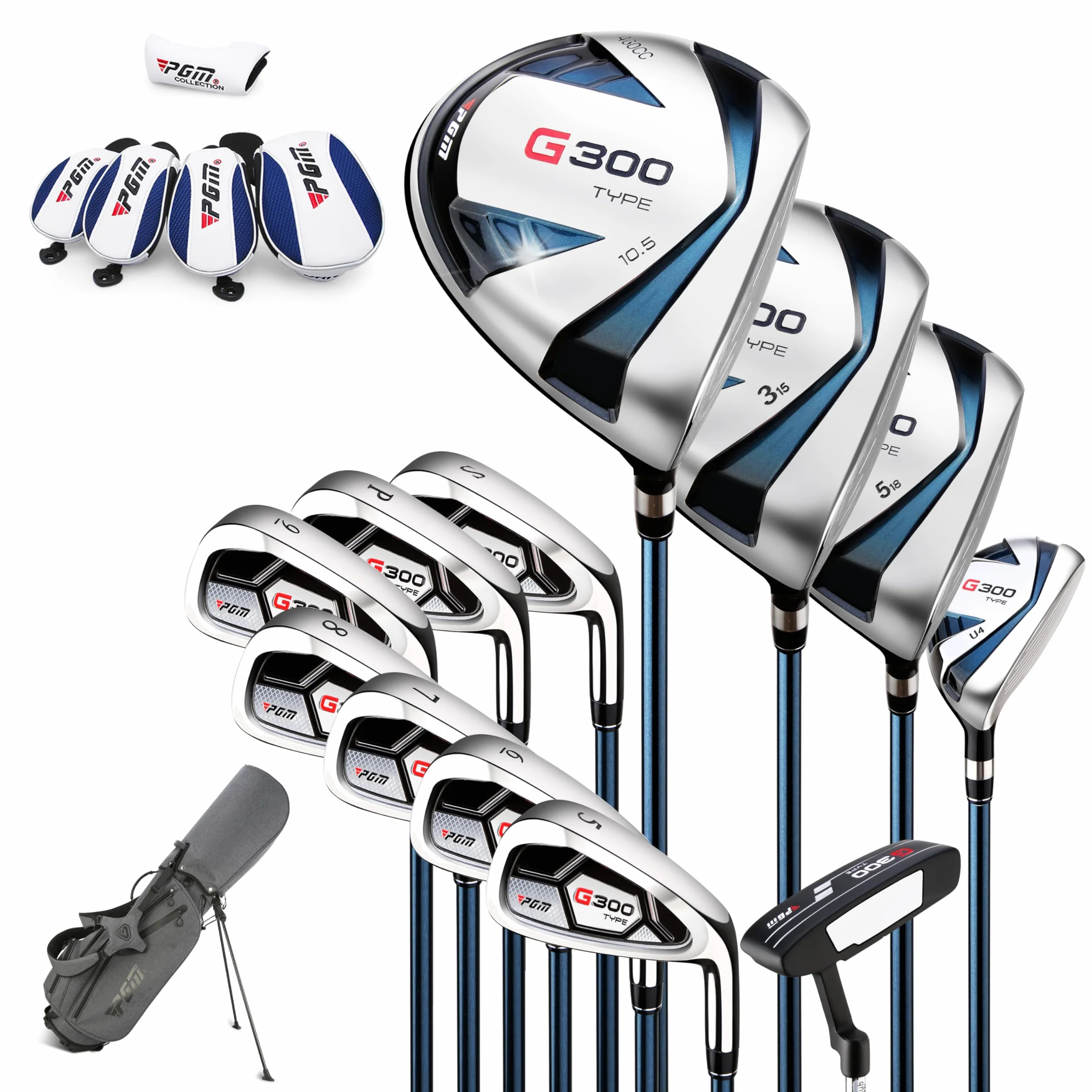 Zestaw mazze da golf męskie 12 sztuk tytan hybryd żelazo putter torba 5 headcover