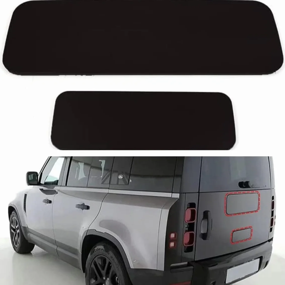 Piastra di Copertura per Foro Ruota di scorta per portellone Posteriore per Land Rover Defender 110 2020-2024 - Black