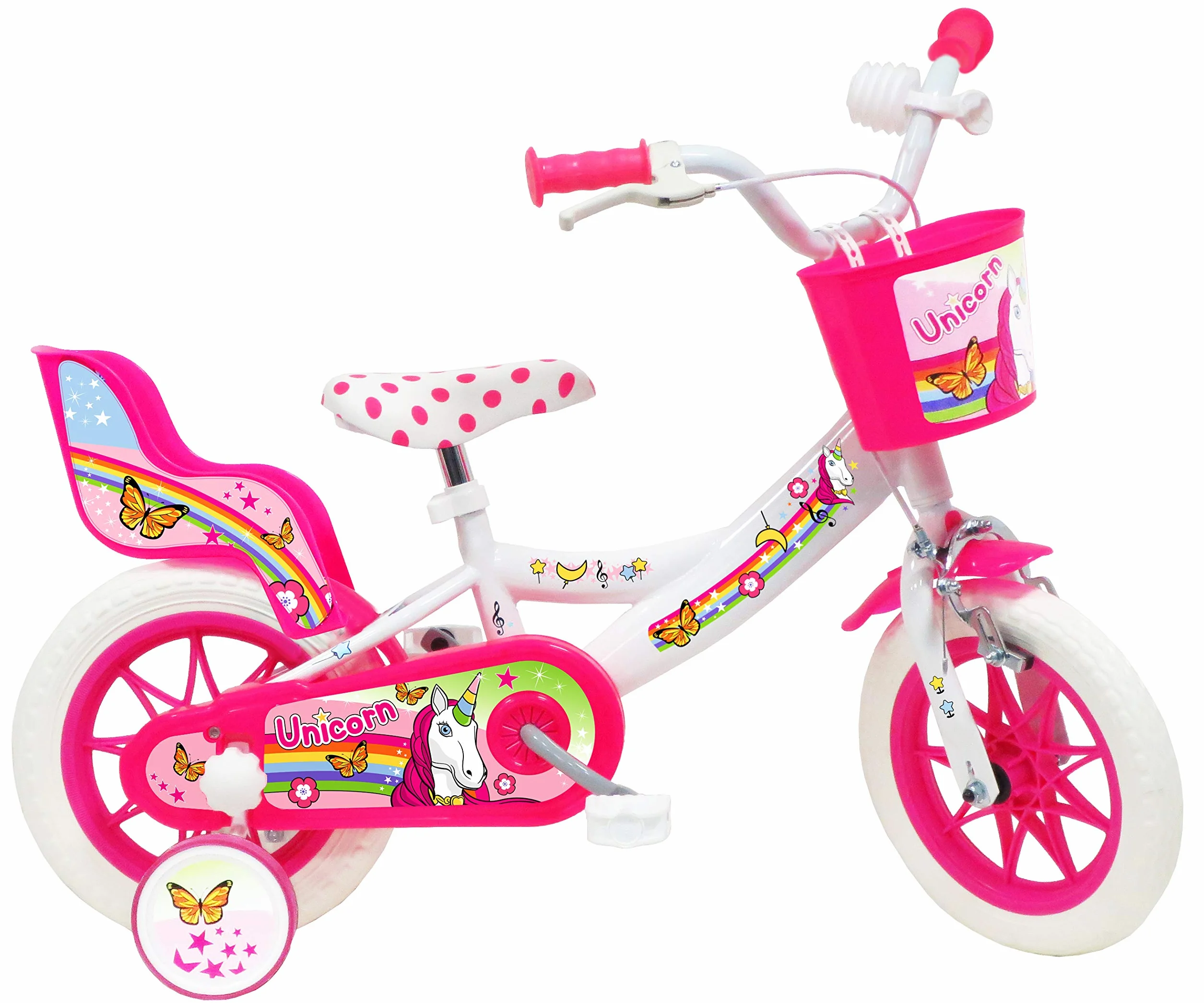 Bicicletta Bambino Unicorn Bianco-Rosa 12"