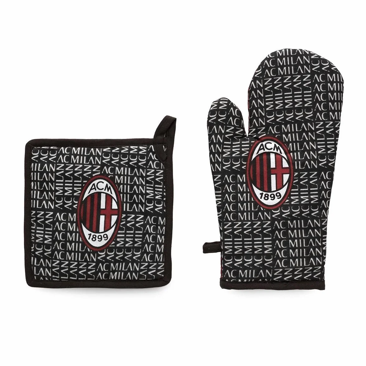 Milan Set Barbecue, Cotone, Nero, 18 x 30 x 1 cm