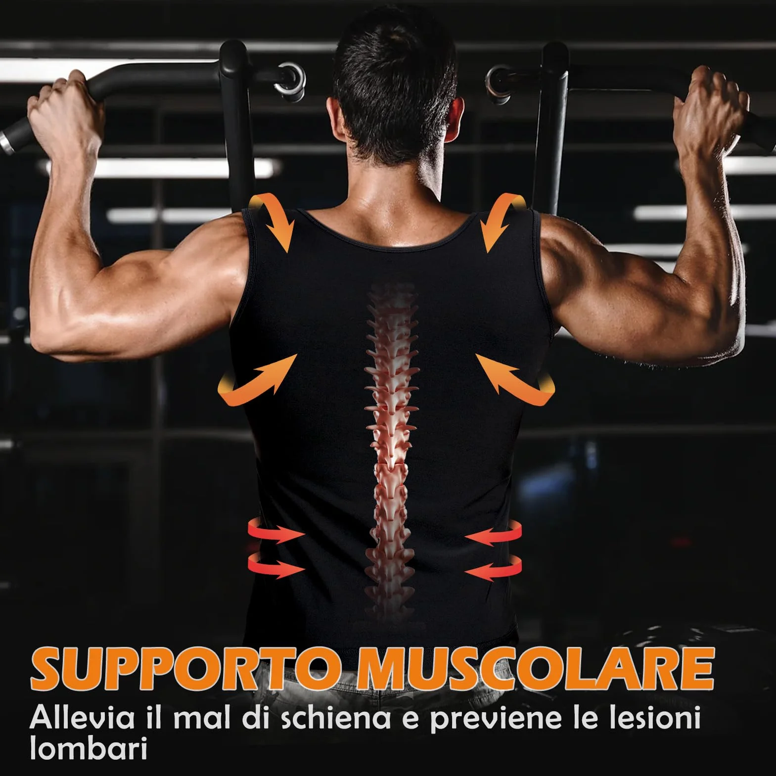 Kiiwah Canottiera Dimagrante da Sauna Uomo, Gilet Sauna Riscaldamento, Camicia Traspirante per Perdita di Peso Fitness