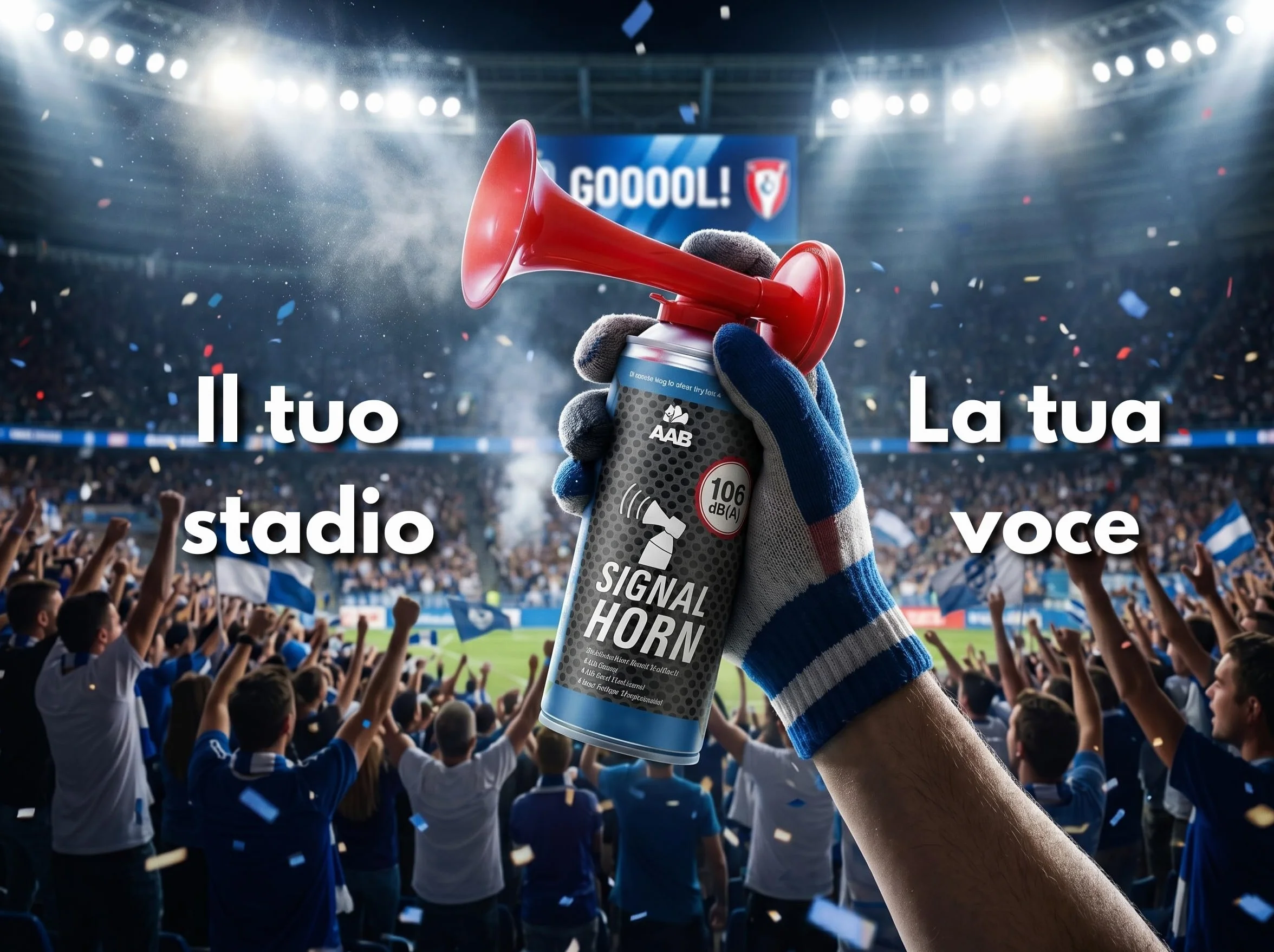 AABCOOLING Tromba di Segnalazione Set di 3 Pezzi - Trombetta da Stadio ad Aria Compressa, Fino a 120 Segnali Brevi, Segnalatore Acustico Molto Rumoroso per Feste