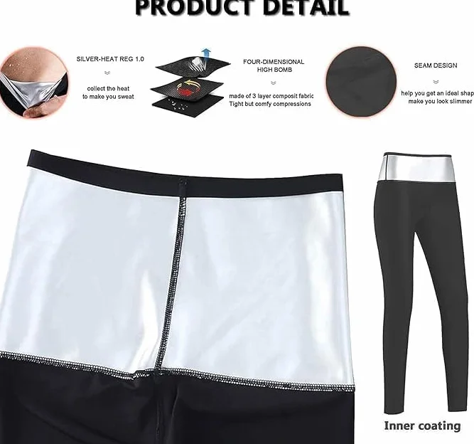 Pantaloni di Perdita di Peso Leggings Anticellulite Donna Fitness per Palestra Corsa Yoga