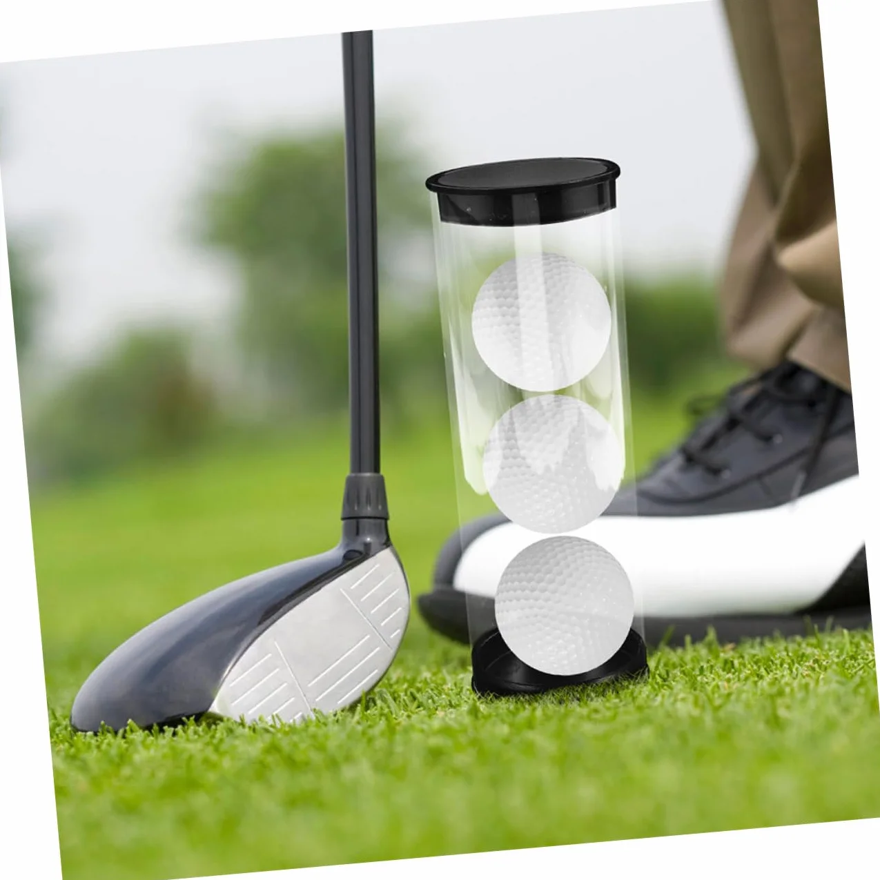 BESTonZON Contenitore Trasparente per Palline da Golf in PVC 2 Pz