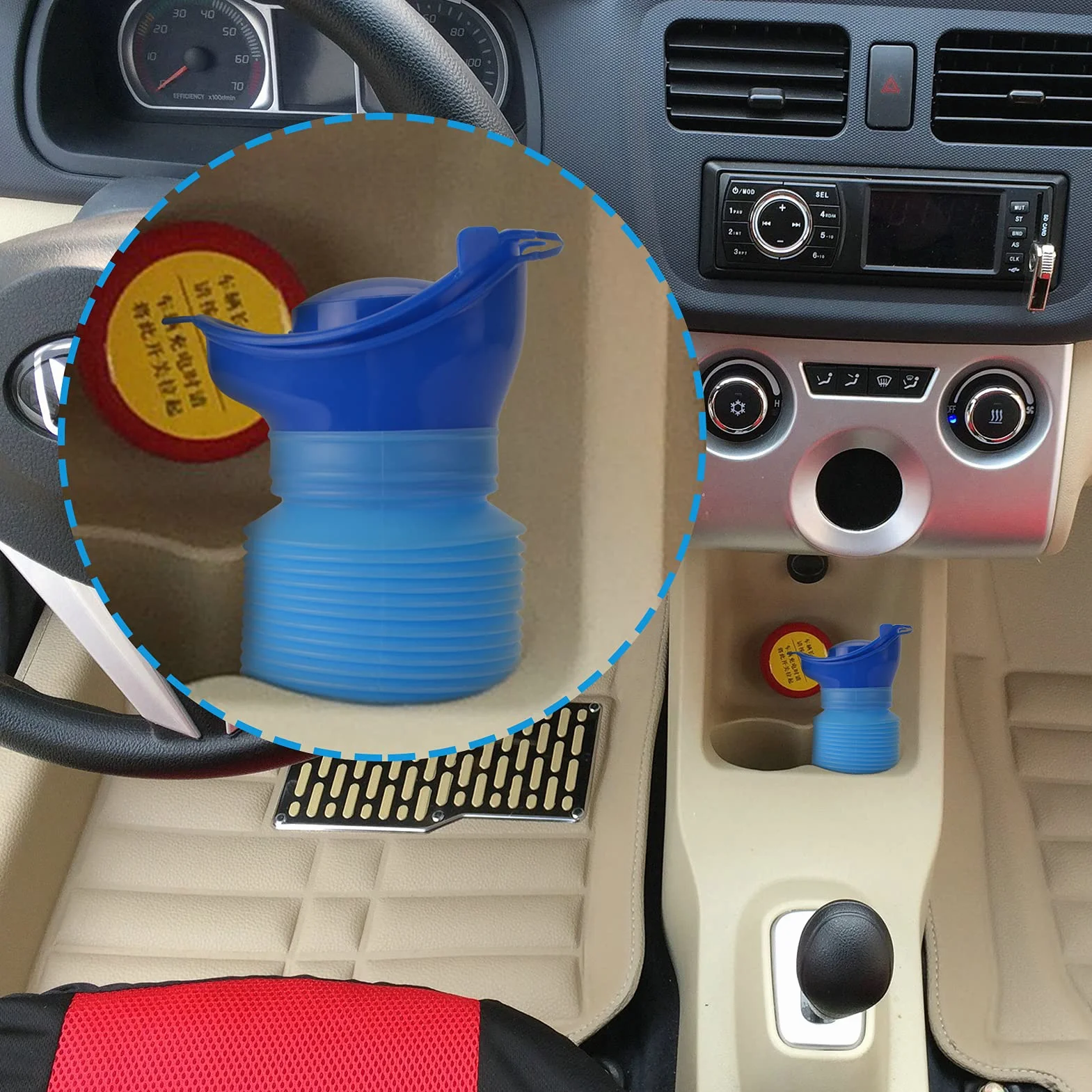 Bottiglia per urina Portatile 750 ml, Riutilizzabile, a Prova di perdite, per Campeggio, Auto, Viaggi