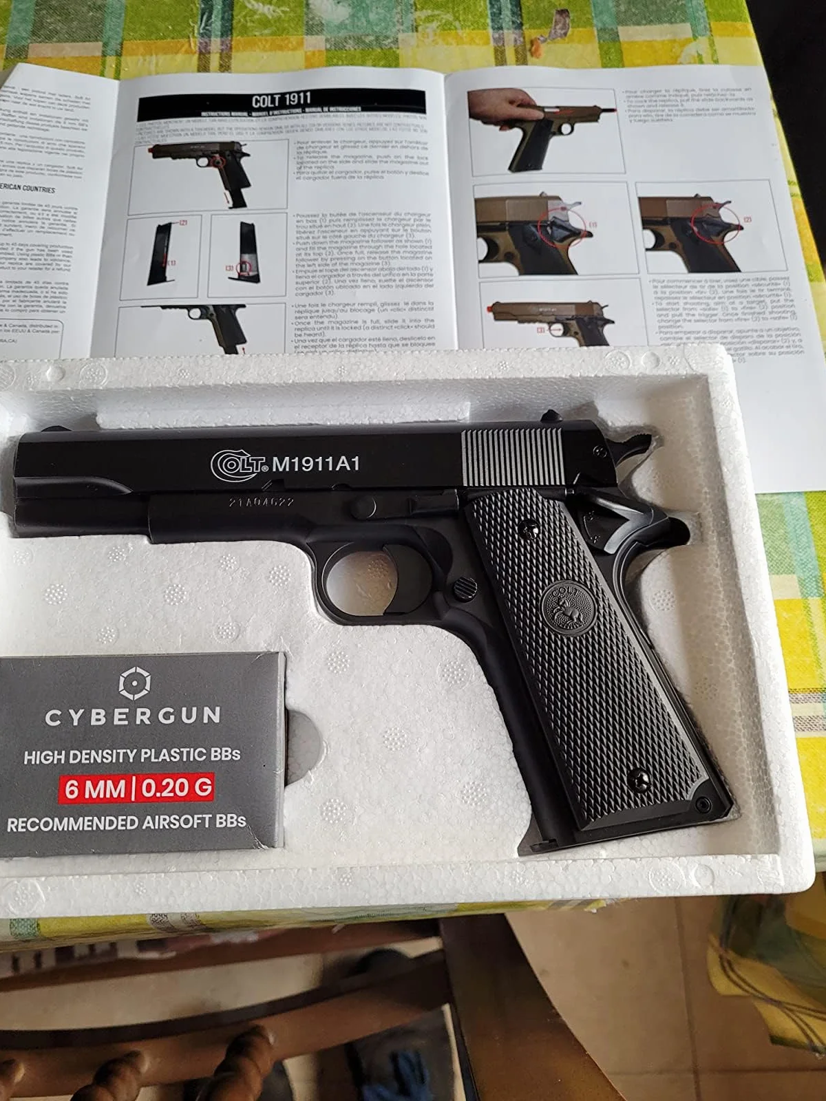 Cybergun Colt M1911-A1 HPA Metallo Nero Pistone a molla