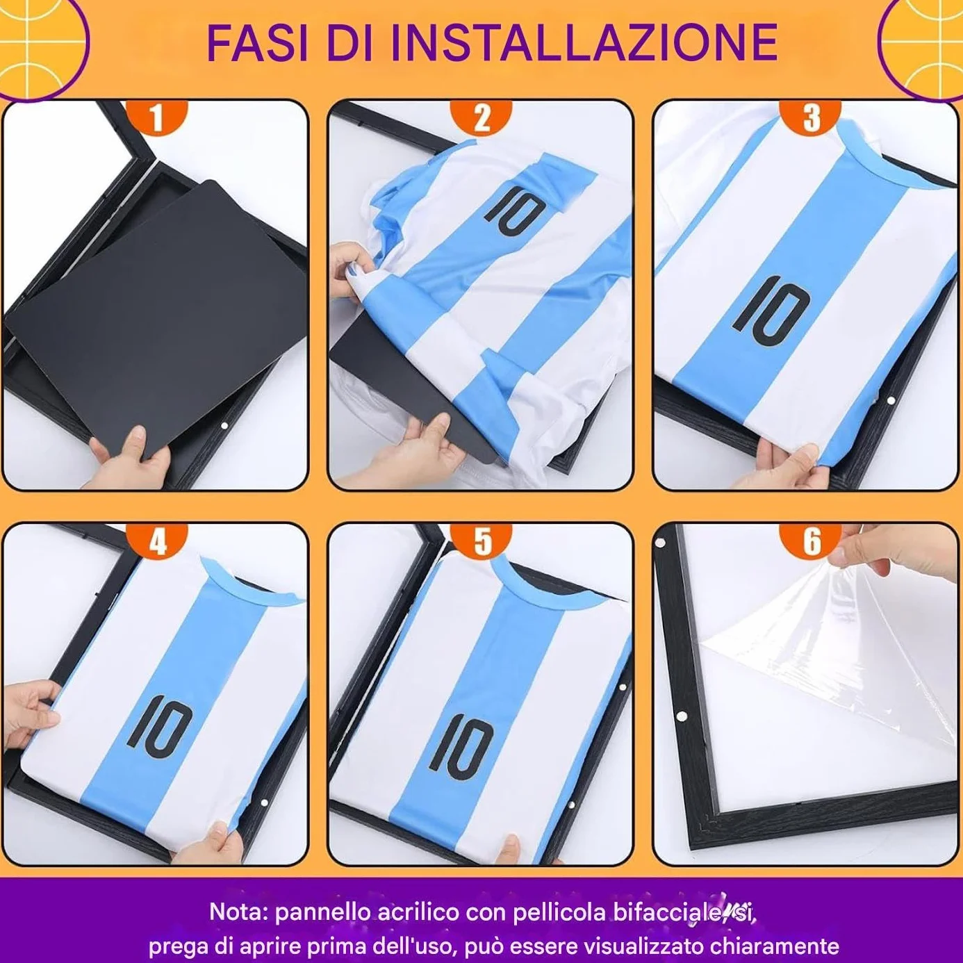 Cornice Per Magliette Sportive In Legno Contenitore Sospeso Protezione UV