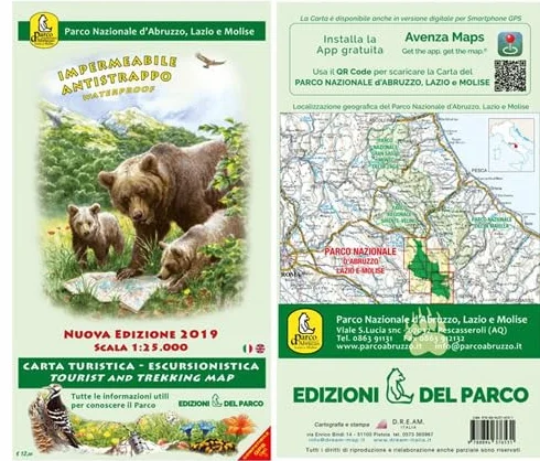 Carta turistico-escursionistica Parco Nazionale d'Abruzzo Lazio e Molise 1:25.000