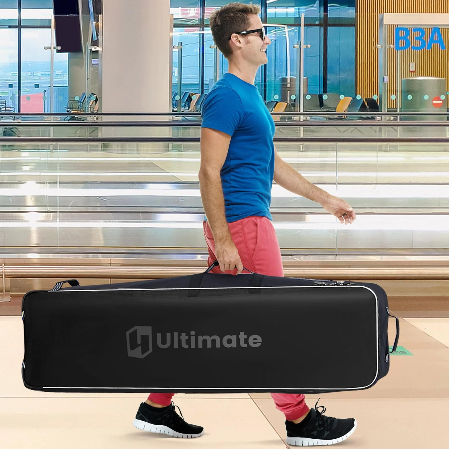 LIFEZEAL Borsa da viaggio da golf con ruote, borsa da aeroplano da golf, custodia da viaggio pieghevole in Oxford resistente all'usura e impermeabile