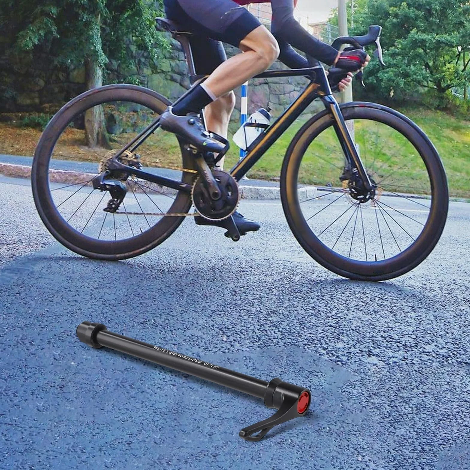 Leva dell'asse passante 12 x 142 mm a sgancio rapido in lega di alluminio per bici da strada e mountain bike
