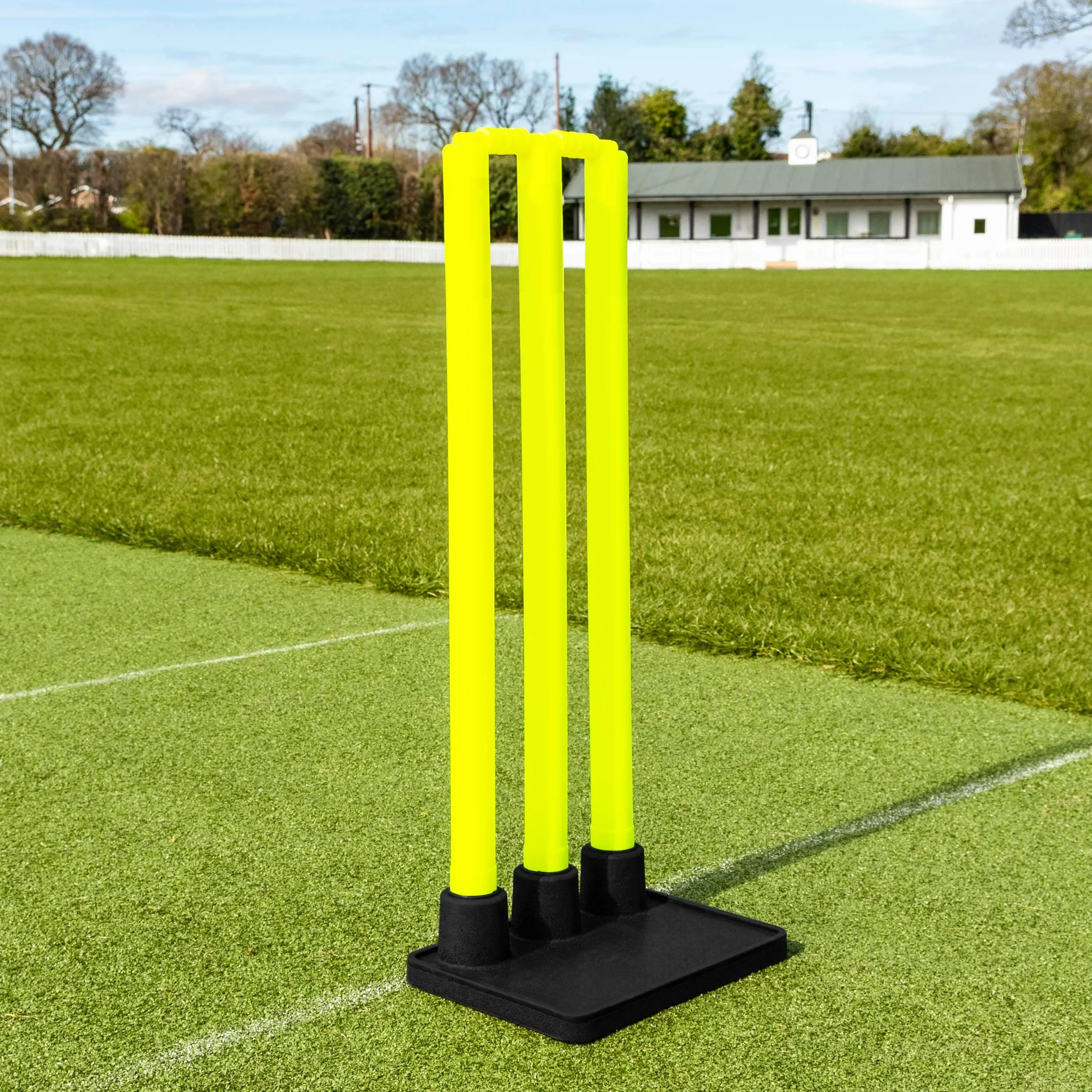 FORTRESS Paletti da Cricket con Base in Gomma Wickets Set da Cricket per Giovani e Adulti Attrezzatura in Plastica