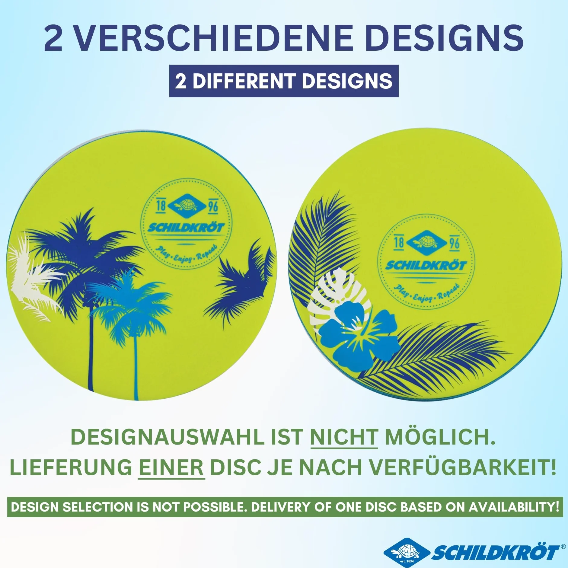 Schildkröt Disco Volante Tropicale Frisbee Ø 23 cm Neoprene Rivestimento Resistente all'Acqua Salata