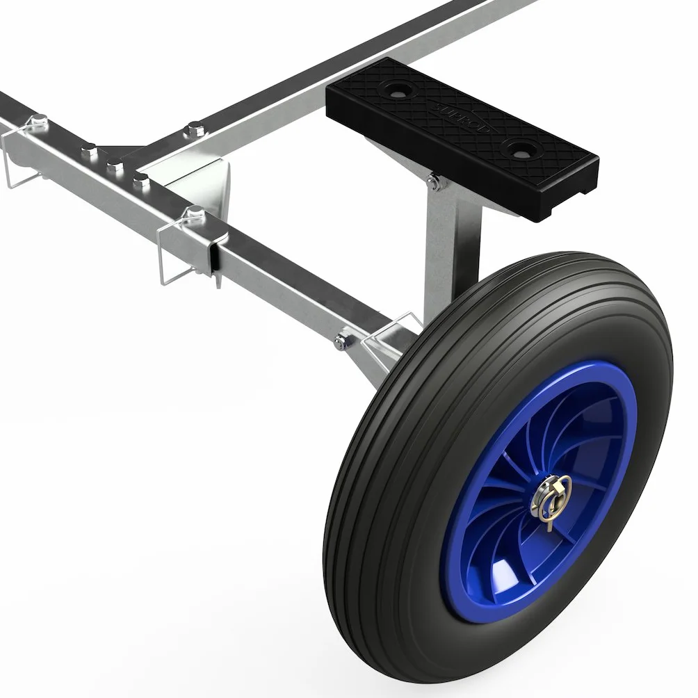 SUPROD Carrello da Barca Pieghevole TR350, PU, Ø 350 mm