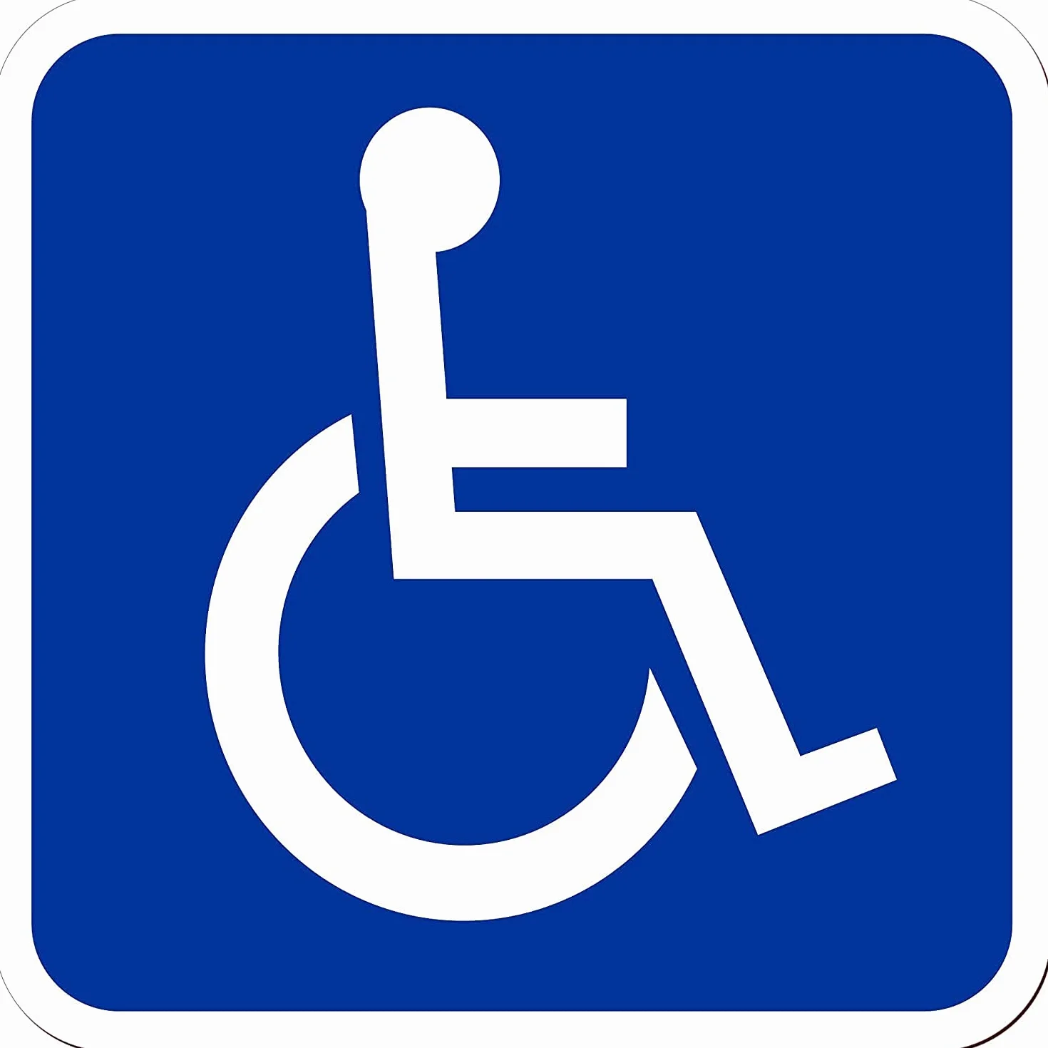 Social Crazy TARGA MAGNETICHE per il trasporto di persone con disabilità, 15x15 cm, Blu, Vinile