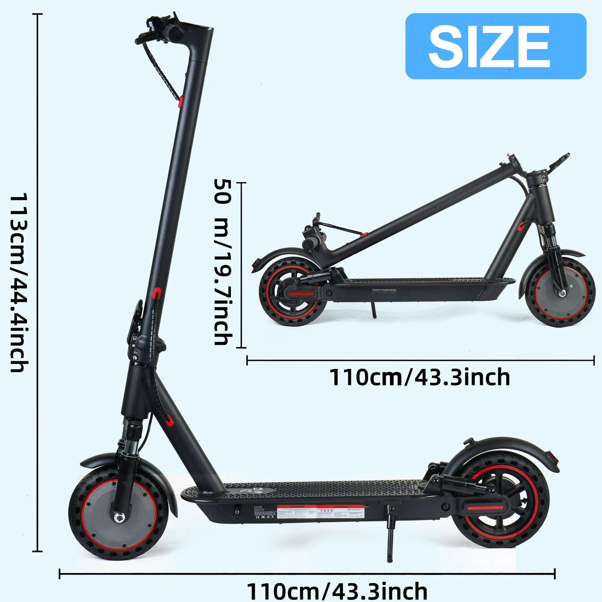 Monopattino Elettrico Pieghevole per Adulti 8.5''/10'' Pneumatici 30-45 km 4 Ammortizzatori App