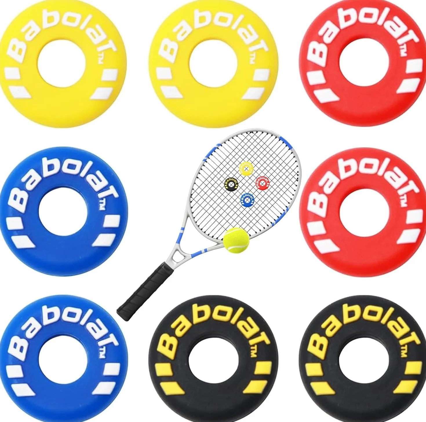 Ammortizzatori in silicone per racchette da tennis Confezione da 8