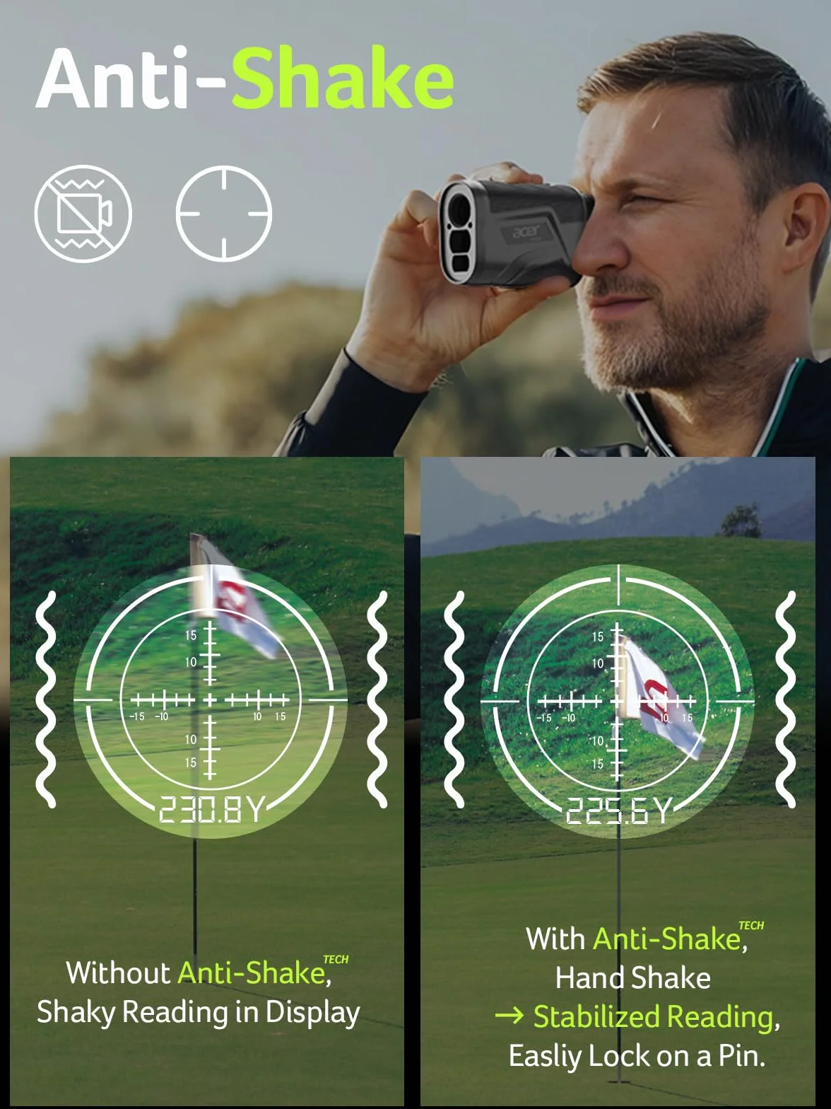 Acer Telemetro da golf con pendenza magnetica Hunter