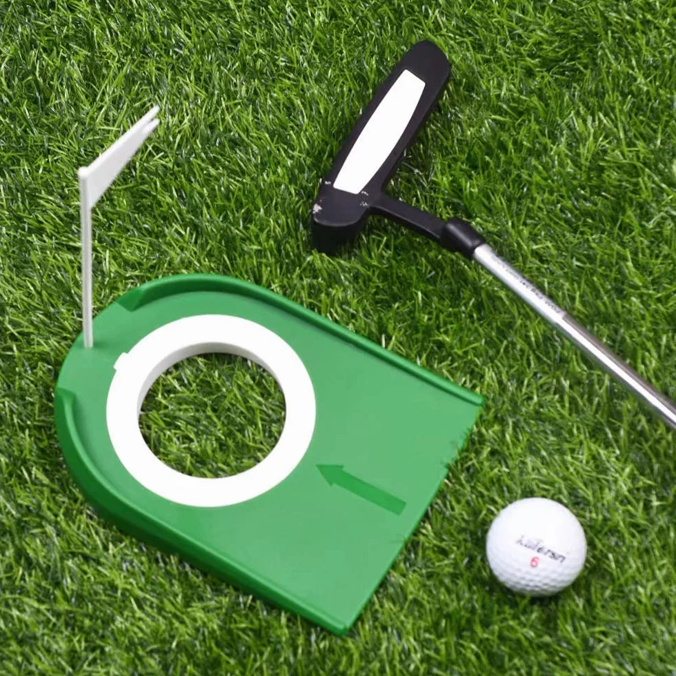 Tazze da Golf 2 PCS Buca da Golf Putting Practice Flag Putt Training Hole per Uomo Donna Bambini Indoor Outdoor