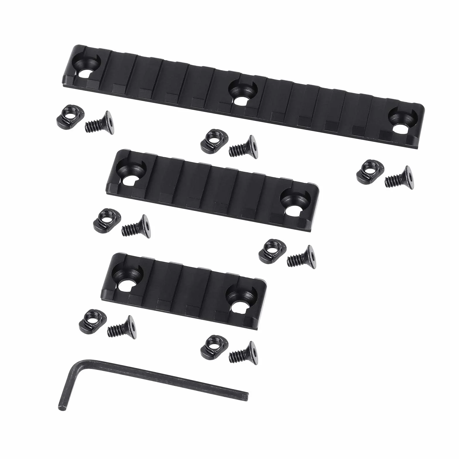 Picatinny Rail 5-Slot 7-Slot 13-Slot Alluminio Leggero 3 Pezzi per Caccia