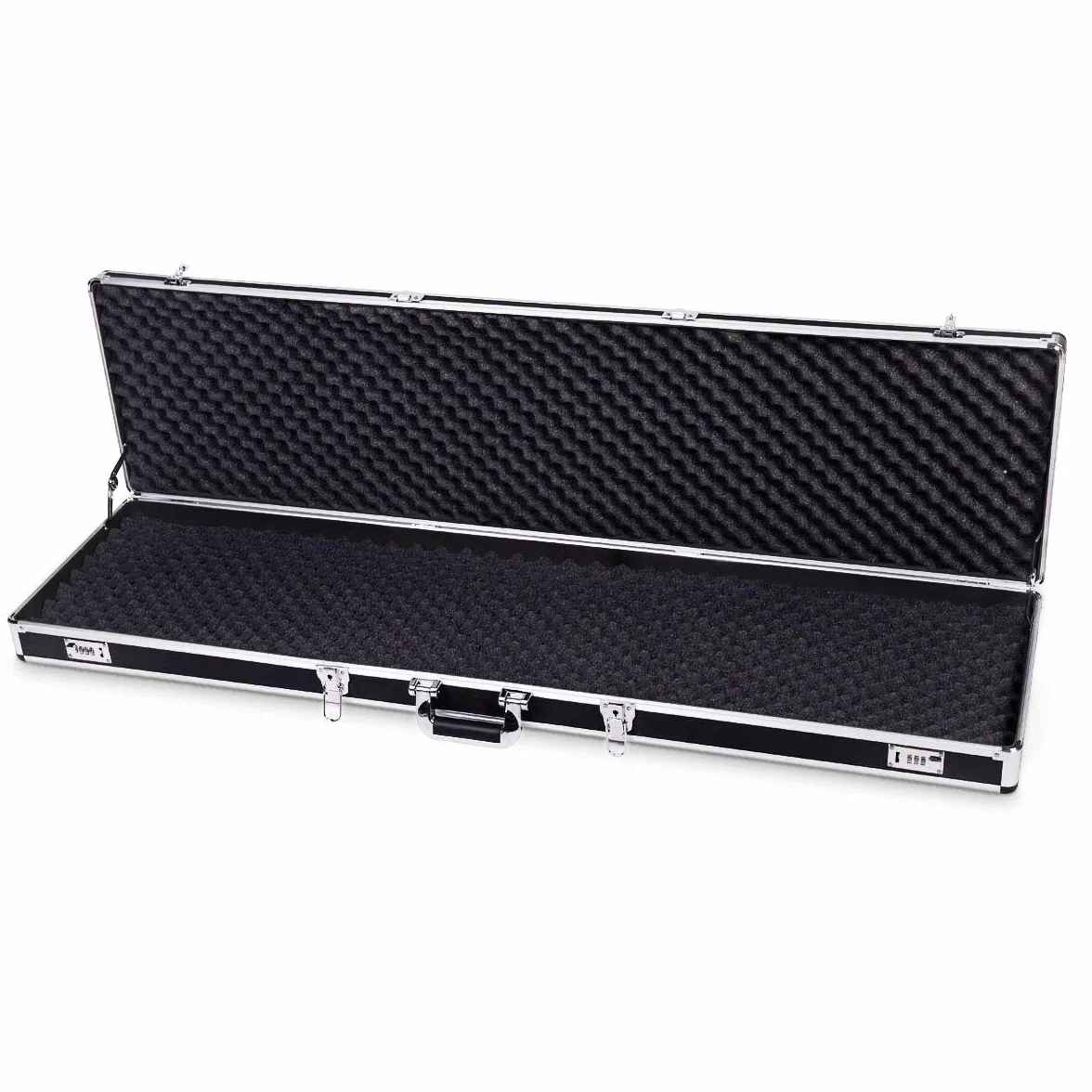 COSTWAY Custodia Dura in Alluminio per Fucili Valigetta Pistola con Serratura, 134 x 35 x 12 cm