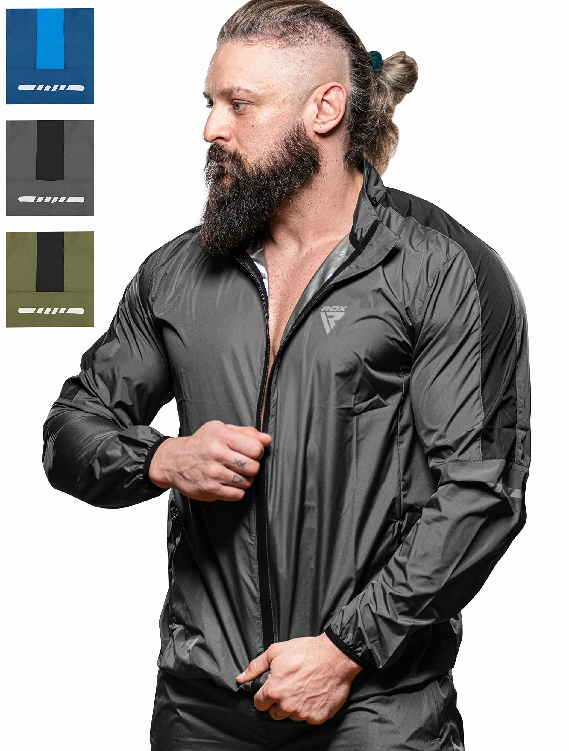 RDX Tuta Sauna Dimagrante Uomo Donna, Oeko Tex 100 Certificato, Tuta per Sudare Sport Fitness Boxe MMA Palestra Yoga Set