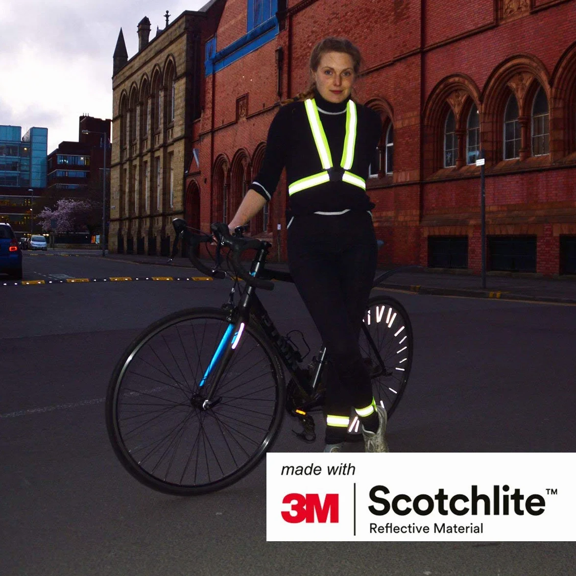 Salzmann Gilet Riflettente Alta Visibilità 3M Scotchlite per Ciclismo Corsa Jogging