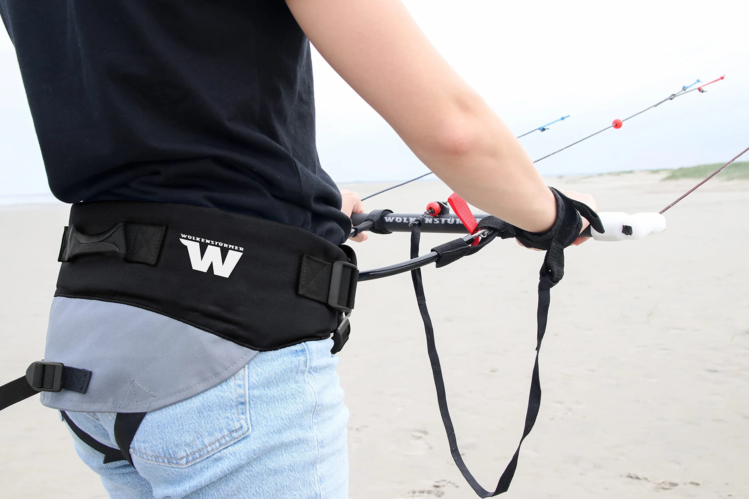 Wolkenstürmer Trapezio universale nero Harness Fix S-XL Imbracatura aquilone trapezoidale