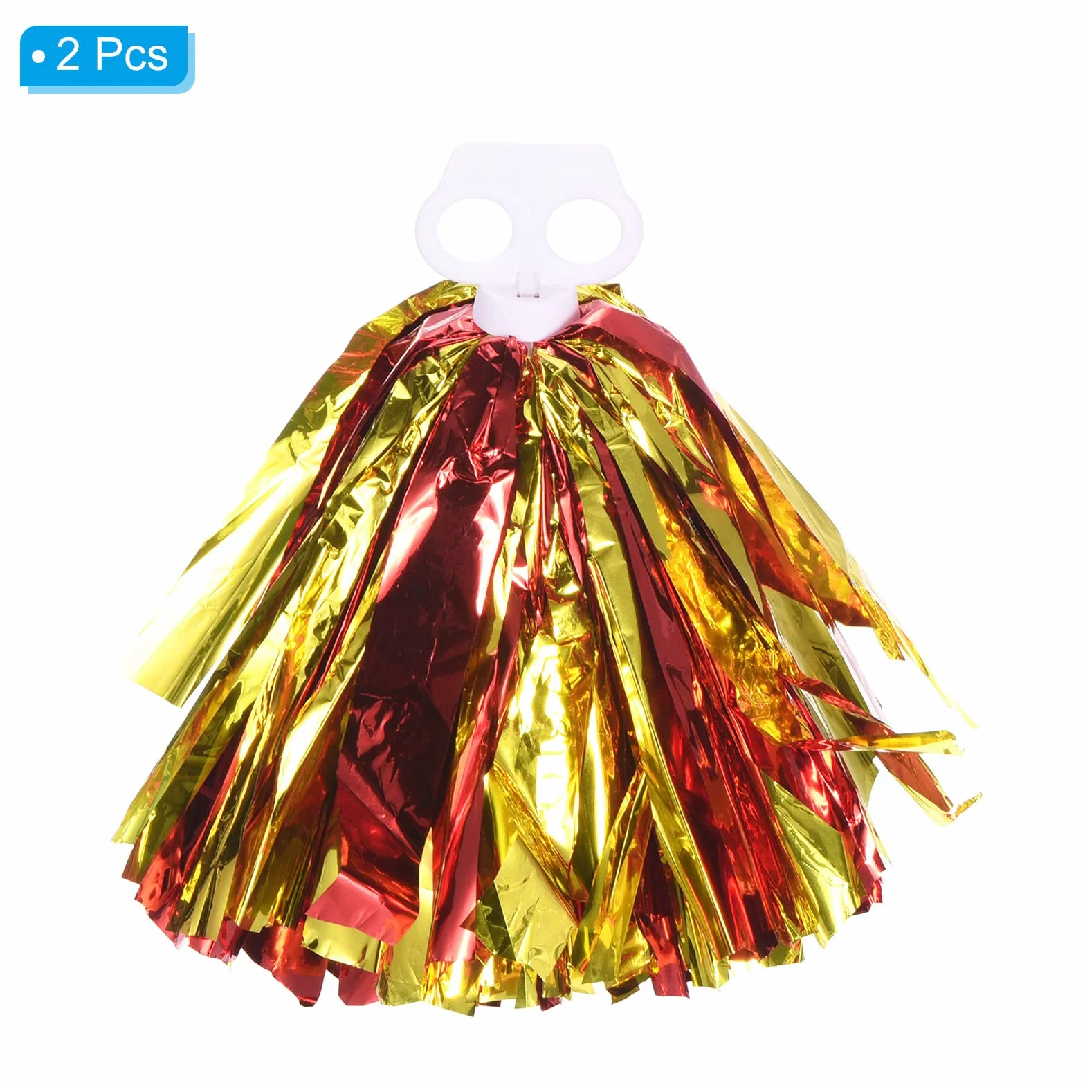 PATIKIL Pompon Cheerleading 2 Pezzi PET Fori per le Dita Rosso Dorato