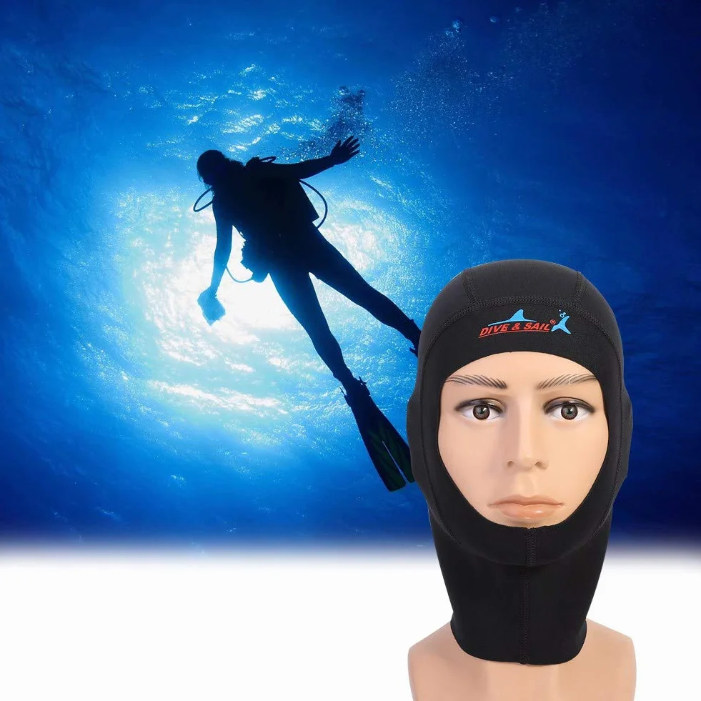 Alomejor Cappuccio da Sub 1mm 3mm Neoprene per Snorkeling Kayak Sport Acquatici