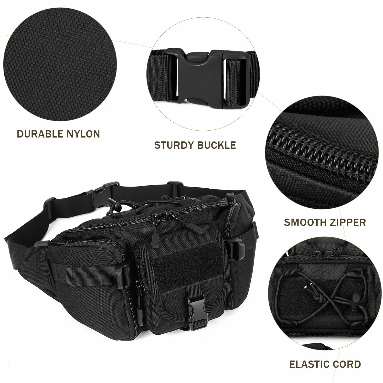 Huntvp Marsupio Tattico Sportivo Borsa Petto Militare per Campeggio Escursione Ciclismo Viaggio Trekking Outdoor