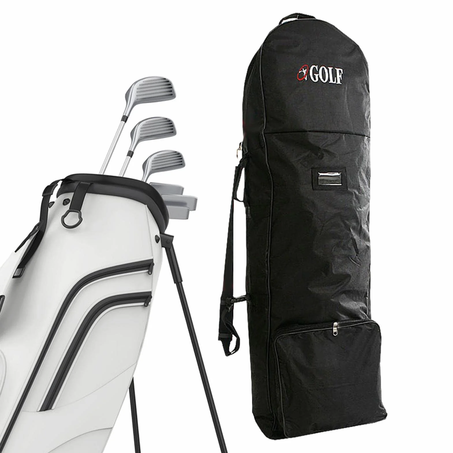 Teksome Borse da Viaggio da Golf - Sacca da Golf da Viaggio con Ruote | Poliestere 600D, Cinturino Regolabile, Custodia da Viaggio per Mazze da Golf, da Viaggio per compagnie aeree