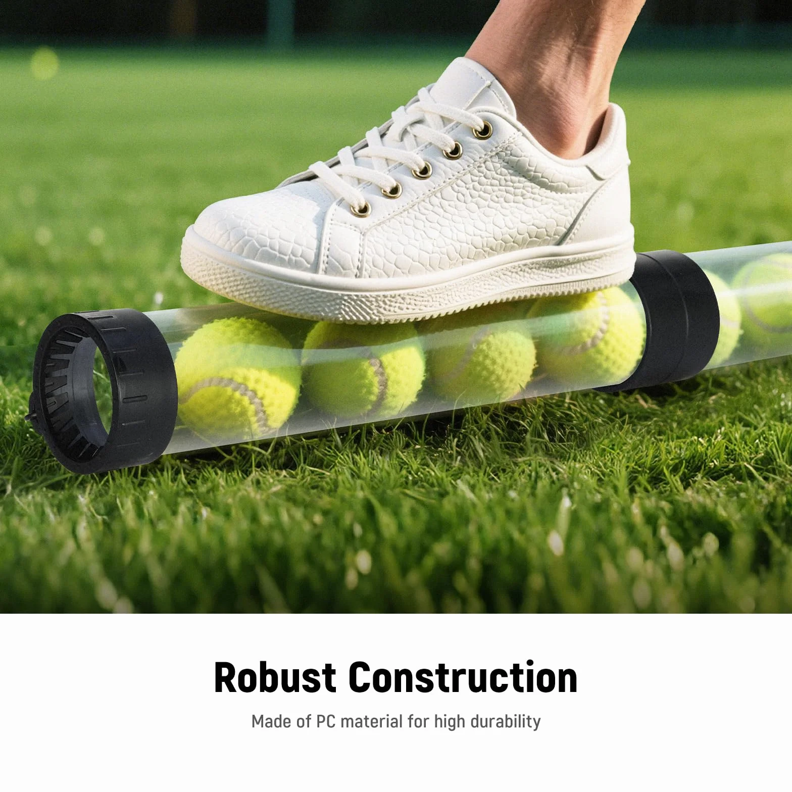 NEEWER Raccoglitore Palline Tramoggia a Tubo per 18 Pickleball e 21 Palline Tennis, Portapalle Superiore Staccabile con Tappo, PB01S