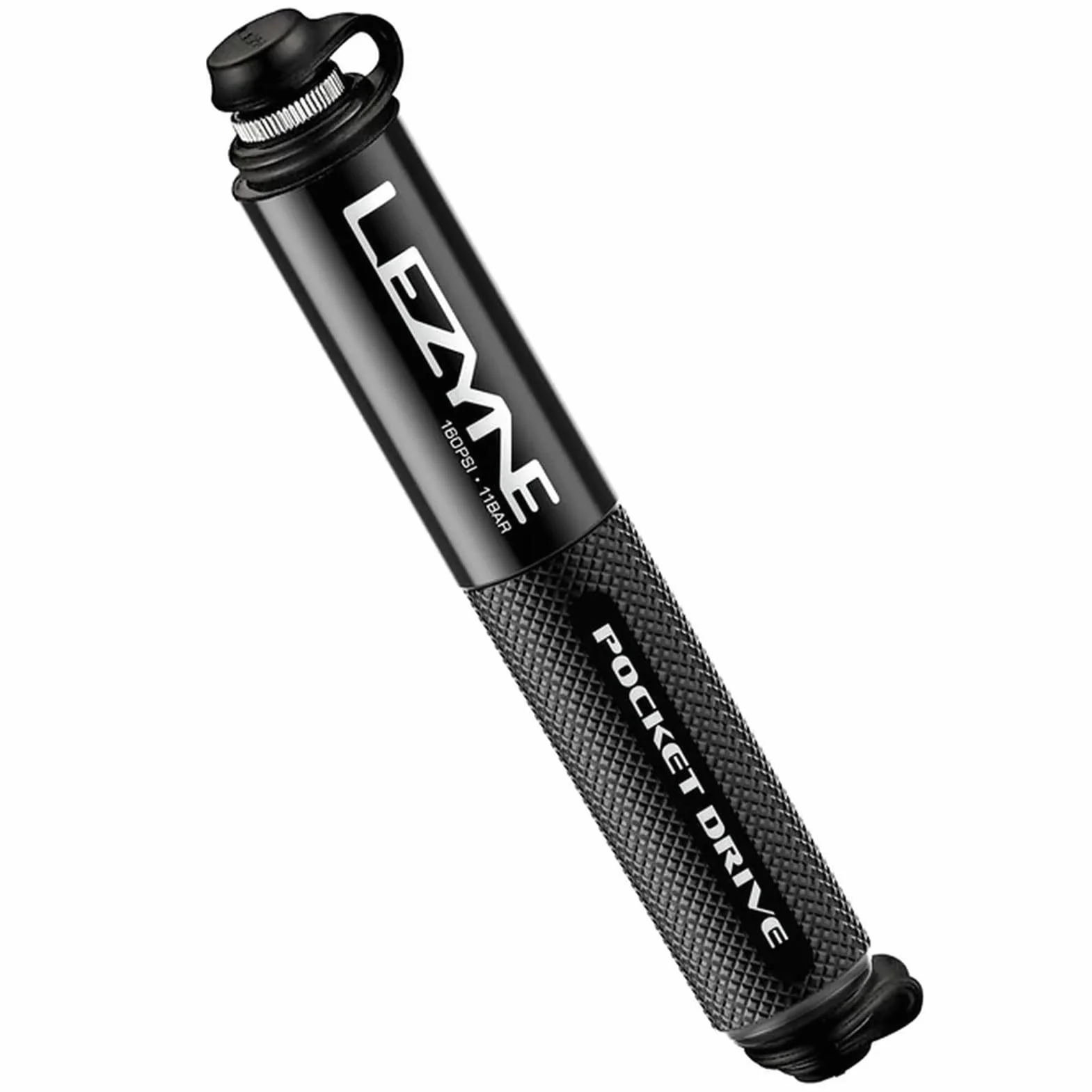 LEZYNE Pompa manuale per bicicletta HP Pocket Drive 160 PSI, alluminio CNC, Presta e Schrader