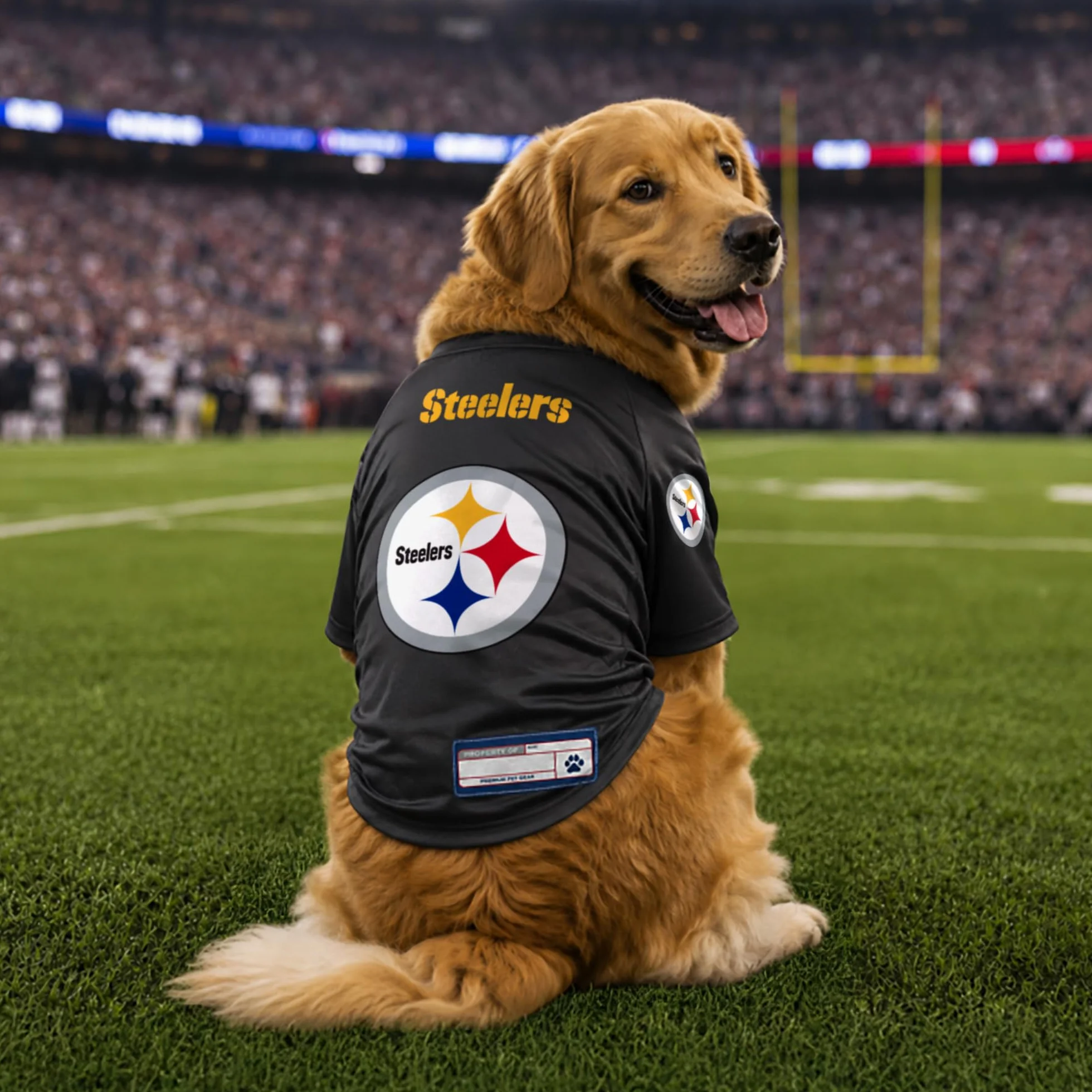 Littlearth Pittsburgh Steelers NFL Stretch Pet Jersey per cani di grossa taglia