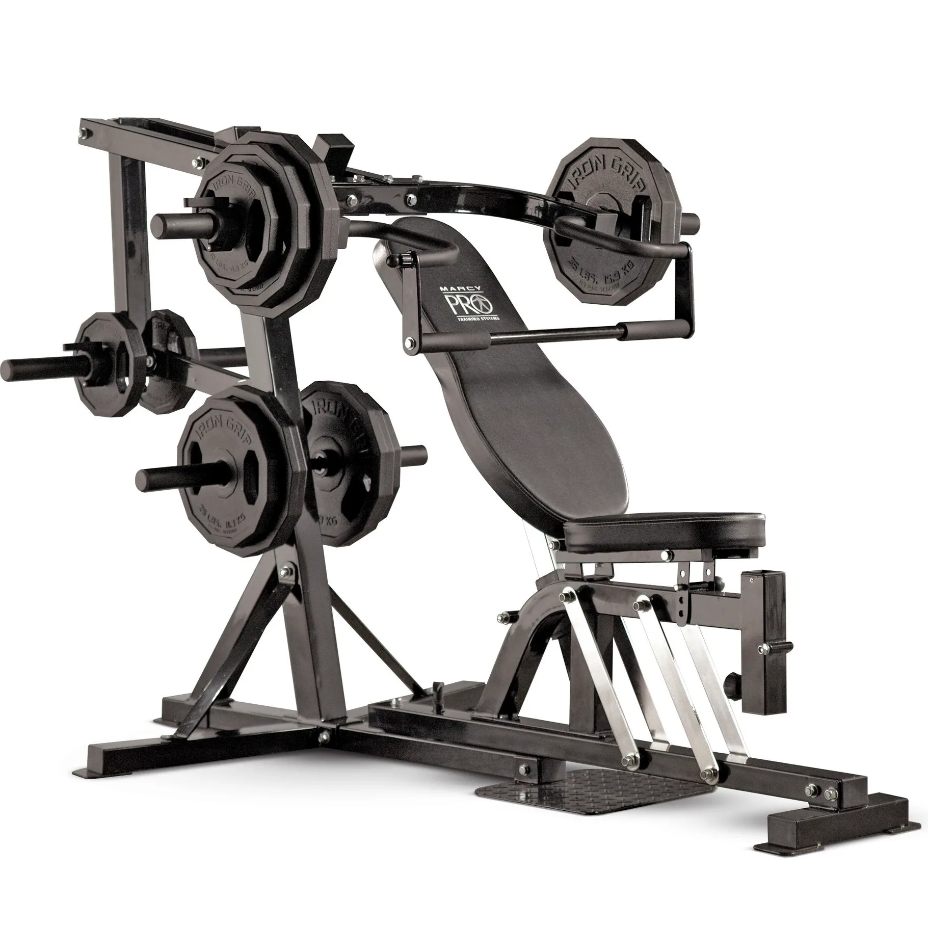 Marcy Compact Gym PM4400, Panca bilanciere, posizione regolabile e rimovibile, con sistema a leveraggio, carico fino a 226 kg
