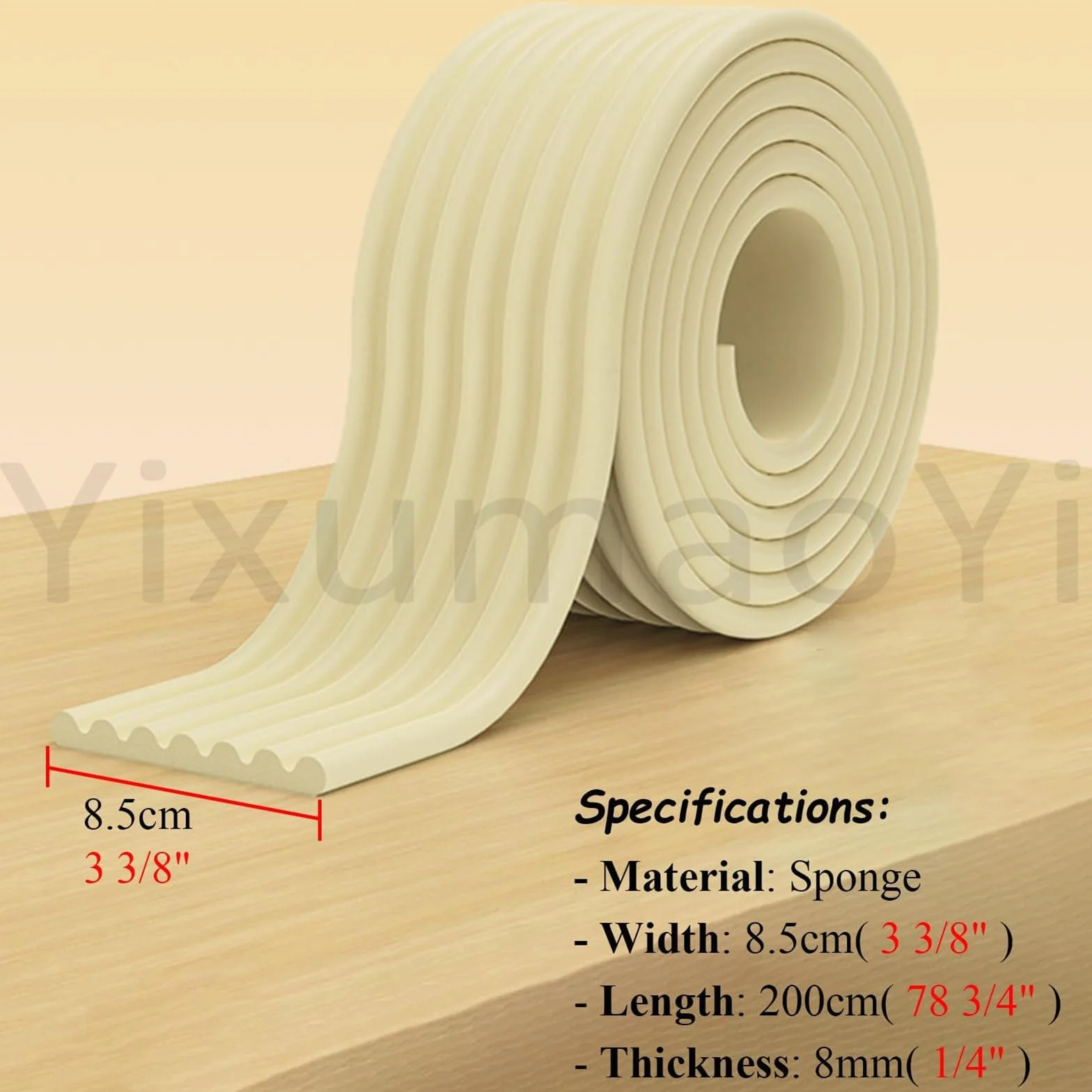 Generico Imbottitura per Palo da Basket Rivestimento Protettivo 8 mm Spessore Autoadesivo Anticollisione