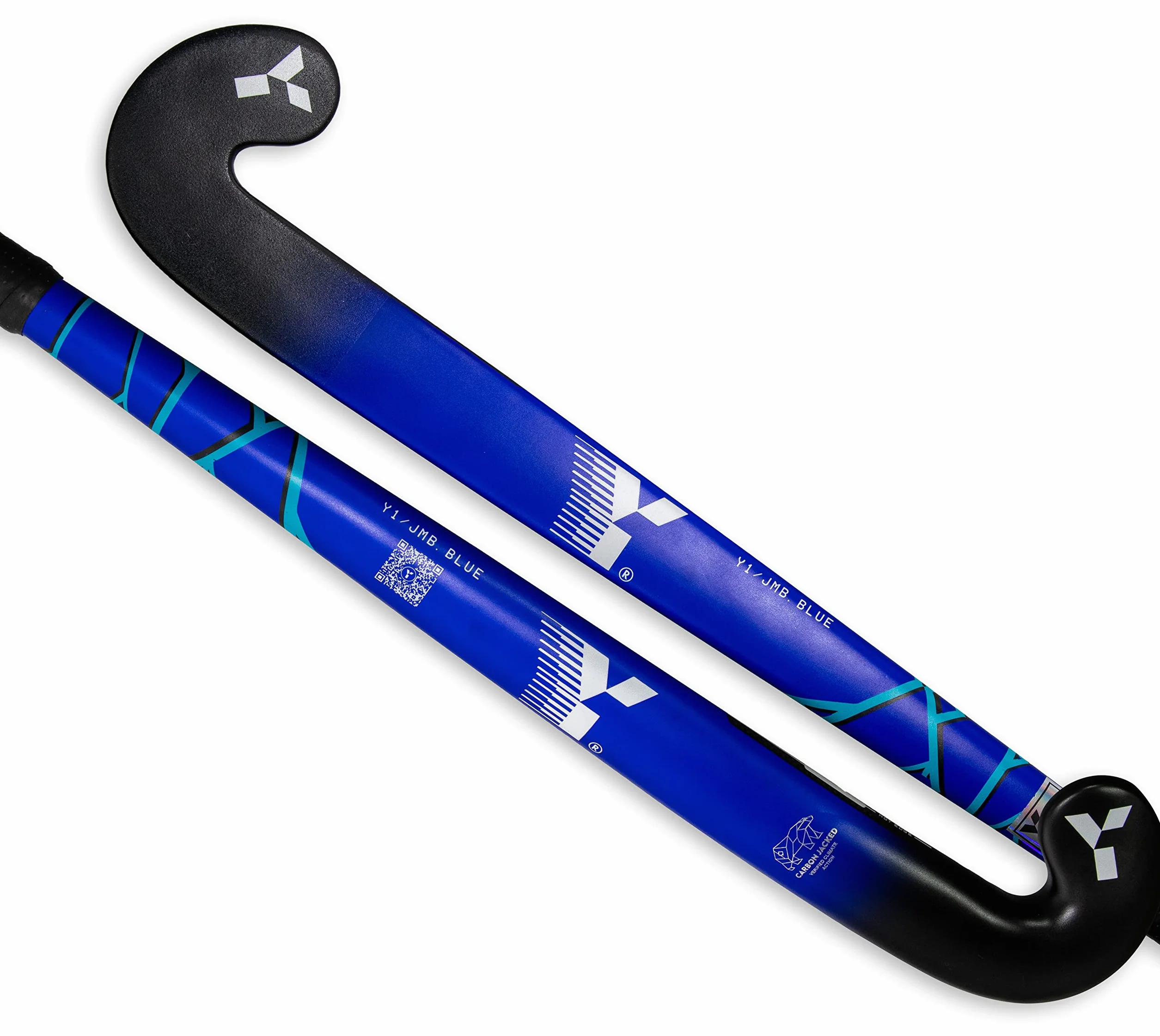 Bastone da Hockey JMB in Fibra di Vetro per Principianti, Blu e Rosa
