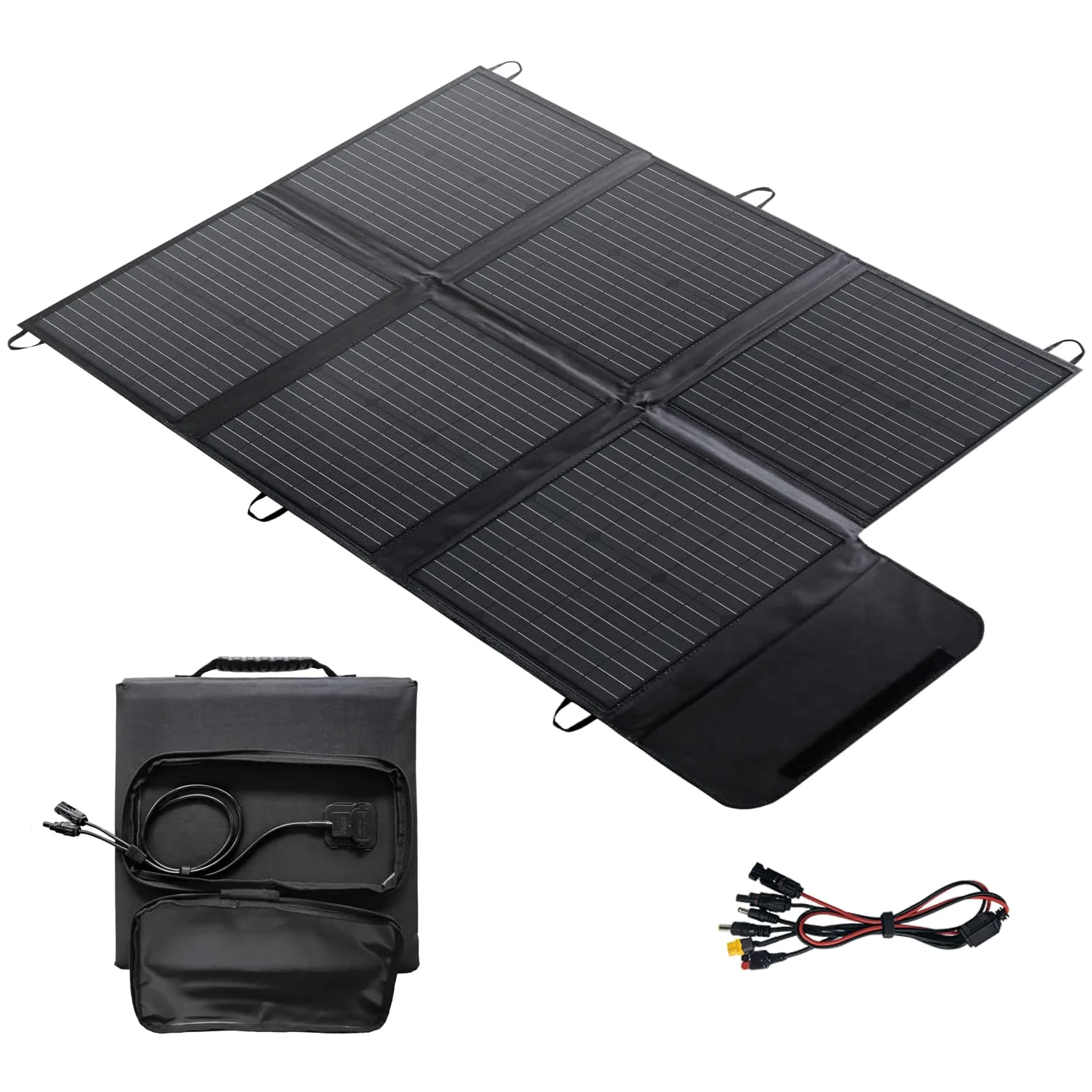 Pannello Solare Pieghevole da 120 W, Caricatore IP67 Impermeabile e Antipolvere, Alta Efficienza di Conversione 22%, Portatile per Campeggio