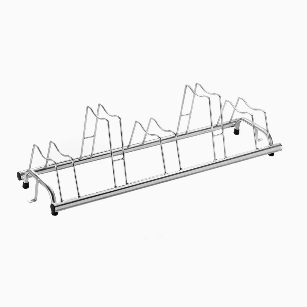 Andrys Rastrelliera Biciclette con Staffa di Fissaggio - Porta Bici da Terra con Posteggio Alto e Basso per Bici con Freni a Disco e Ruote fino a 8cm - Acciaio Zincato a Freddo (Argento)