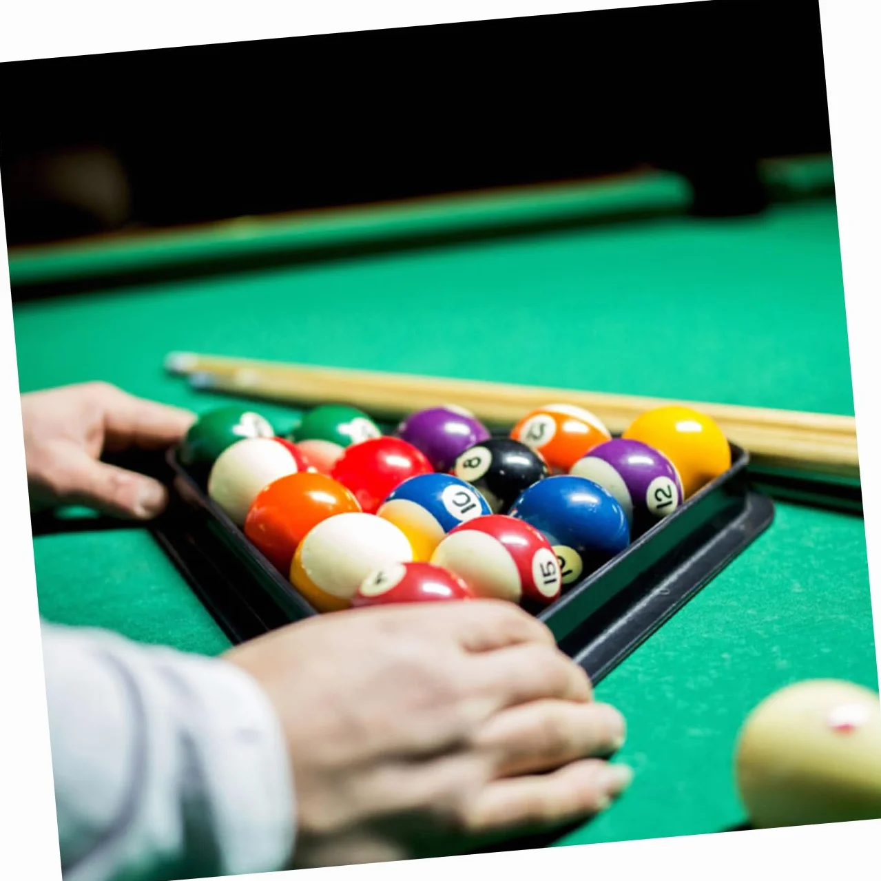 Triangolo per Palline da Biliardo in Plastica Nera Organizer Robusto per Tavolo da Biliardo