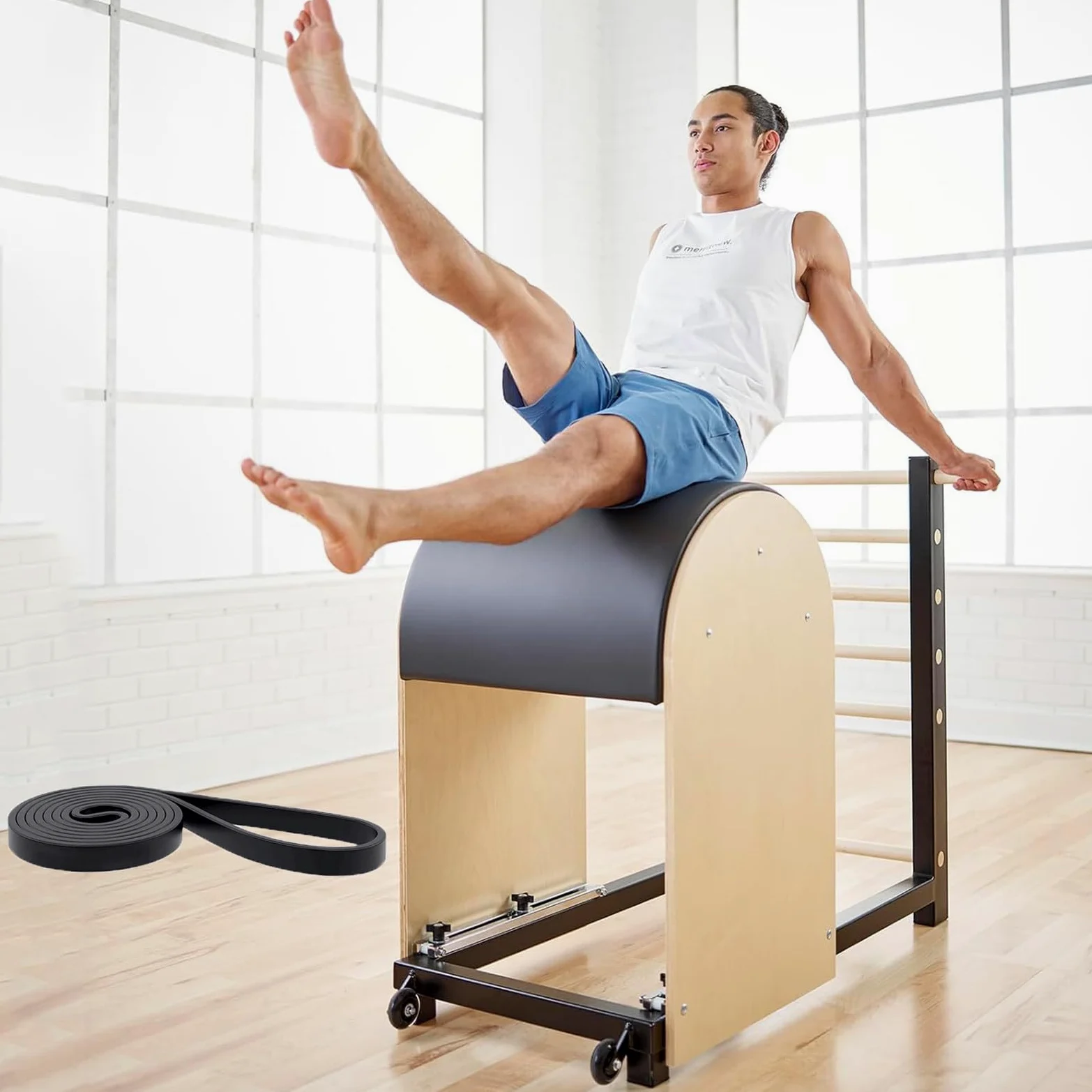 Pilates Ladder Barrel, Correttore Per Colonna Vertebrale In Legno Attrezzatura Per Esercizi Yoga Per Aumentare La Forza Allenamento Pilates Reformer Per L'Equilibrio Del Corpo In Palestra A Casa Black