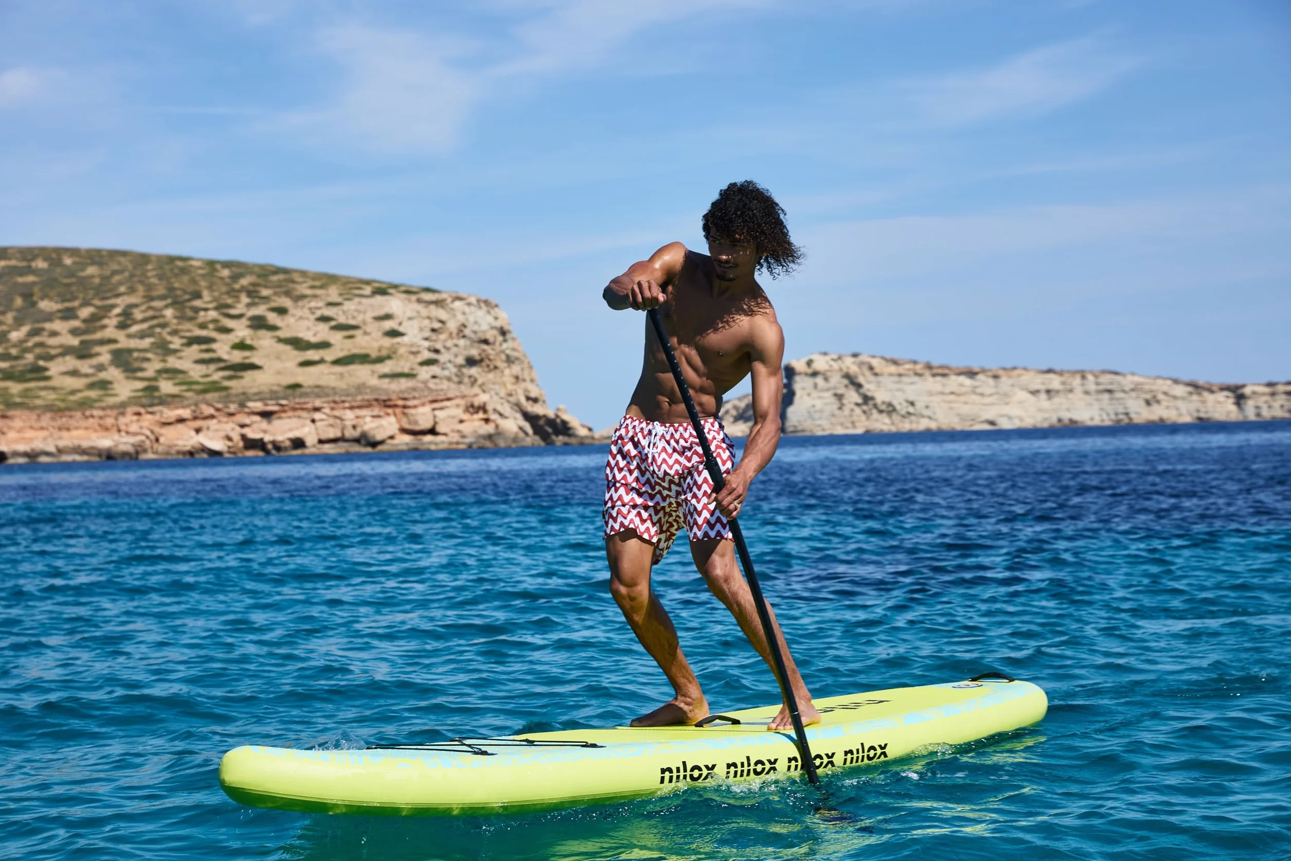 Nilox Stand Up Paddle Board 335x84x15 cm PVC Inflatable with Backpack Pump Paddle Leash 3 Fins